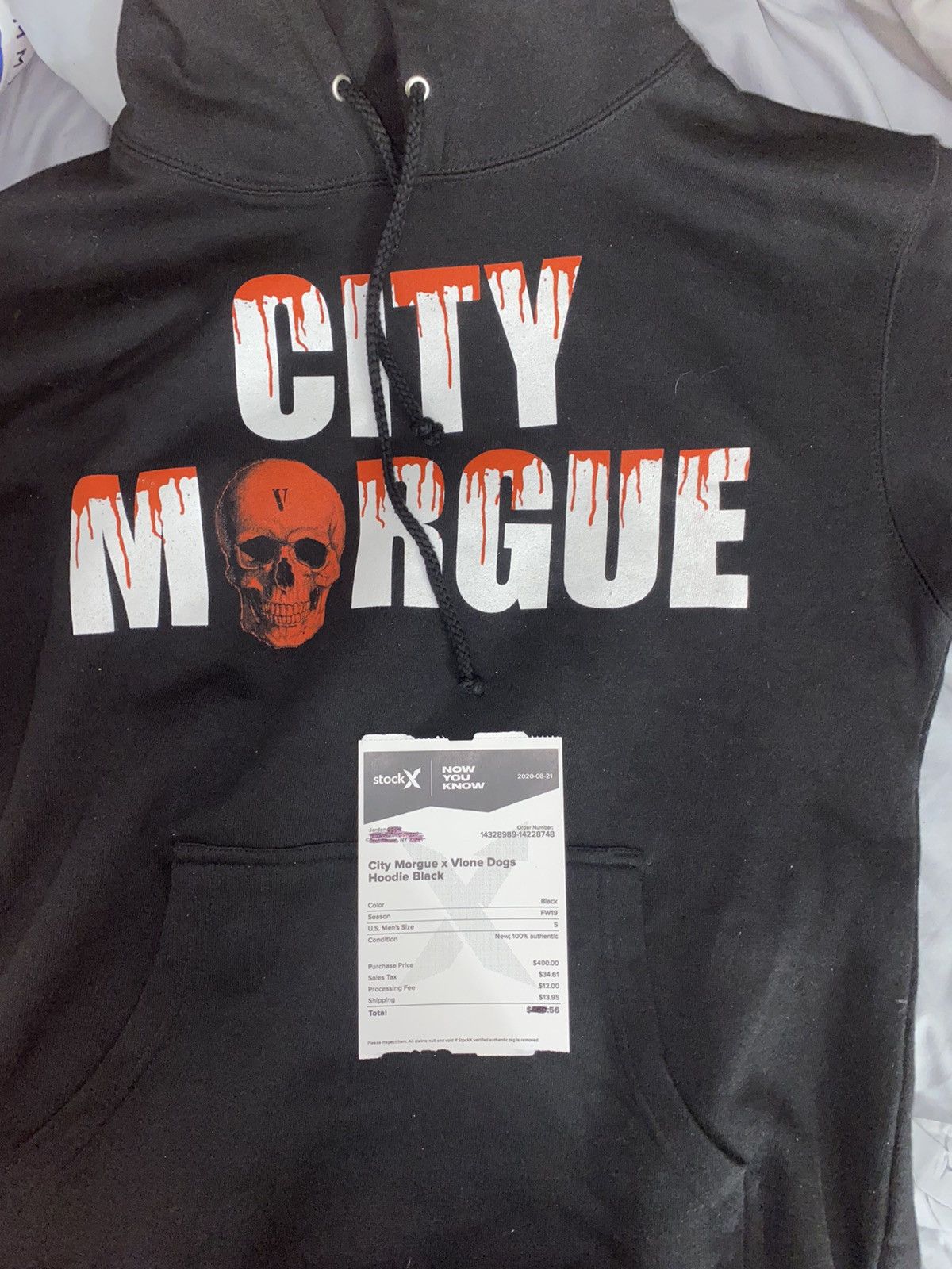 City morgue x discount vlone dogs hoodie black