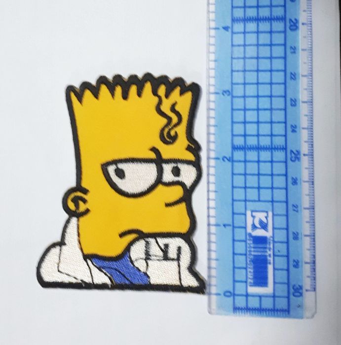 Vintage Bart Simpson In A Lab Coat Embroidered Iron On Patch Grailed 7665