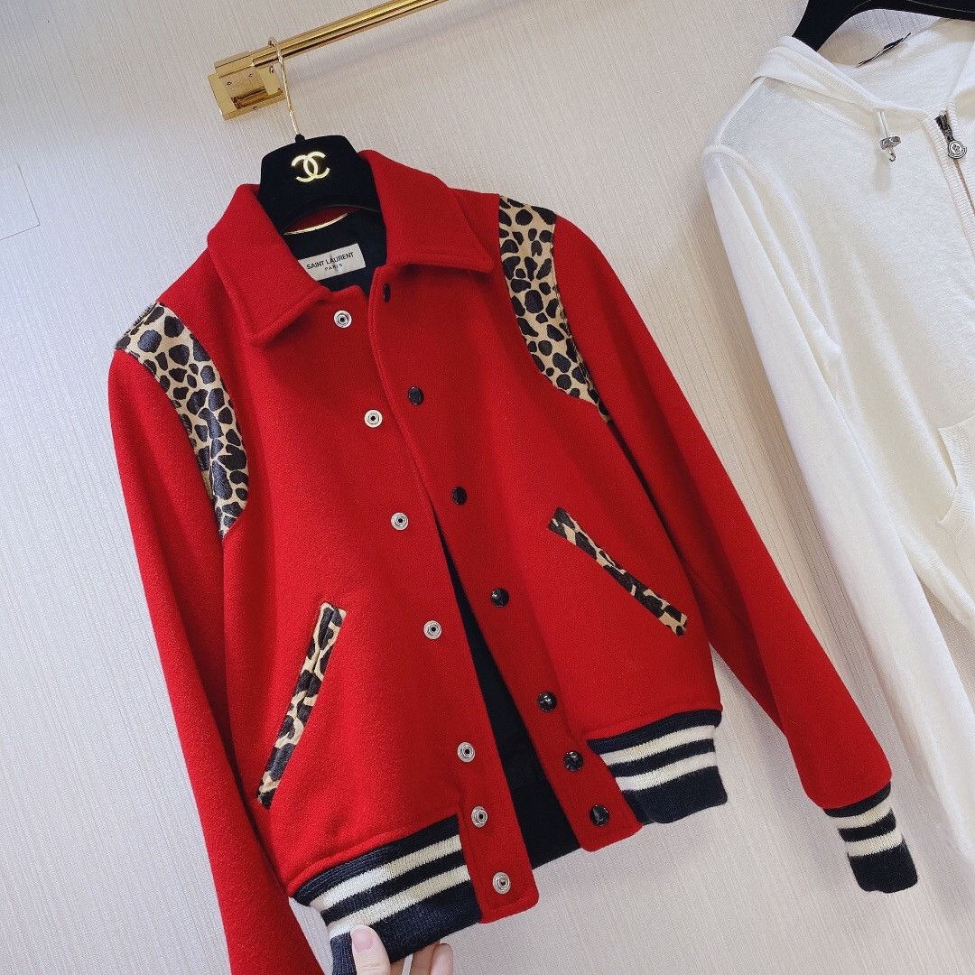 Saint Laurent Paris 14AW Red Wool Teddy Jacket Size US S / EU 44-46 / 1 - 1 Thumbnail