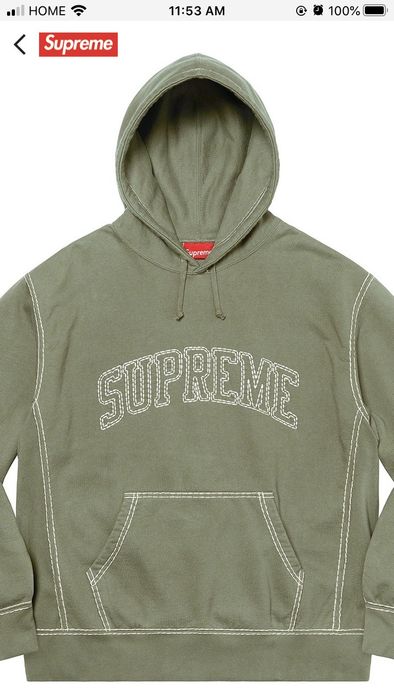 Supreme big discount stitch hooded sweatshirt