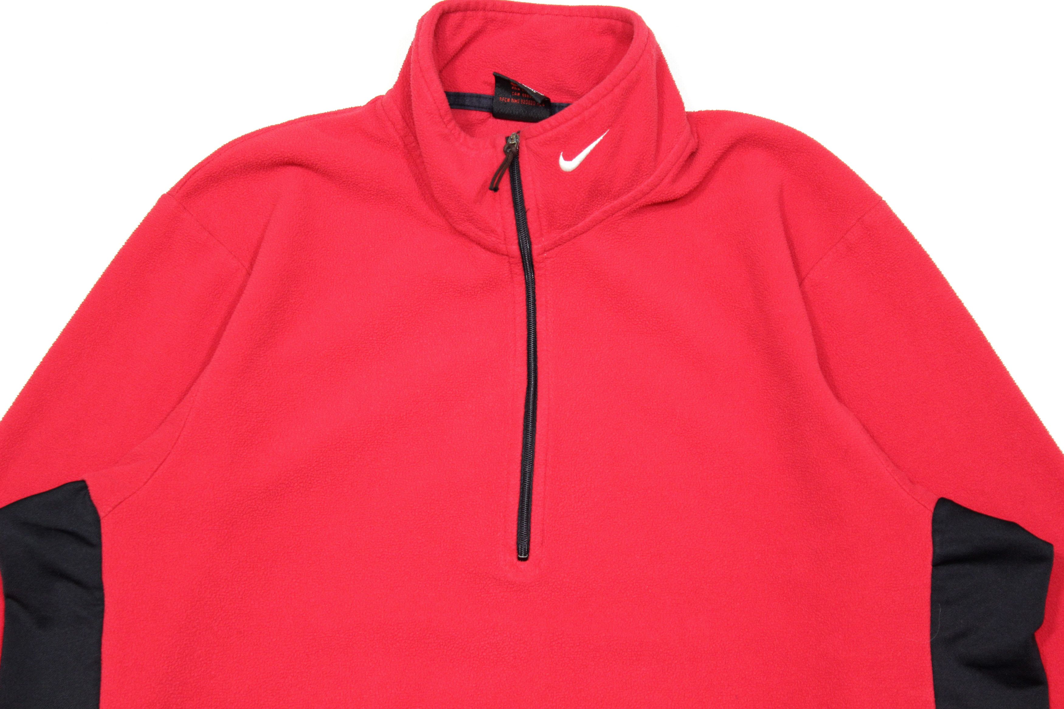 Nike 90S Swoosh Logo High Neck Fleece Size US L / EU 52-54 / 3 - 3 Thumbnail