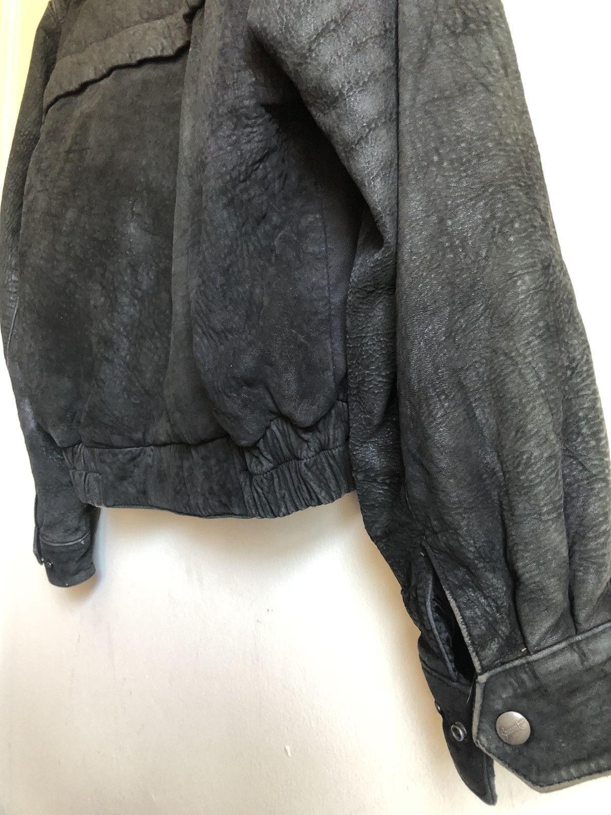 Other Black Washed Leather Strapped Bondage Bomber Jacket Size US M / EU 48-50 / 2 - 13 Thumbnail