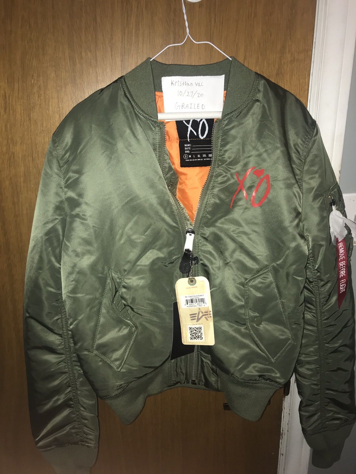 ALPHA INDUSTRIES XO THE WEEKND STARGIRL BOMBER JACKET