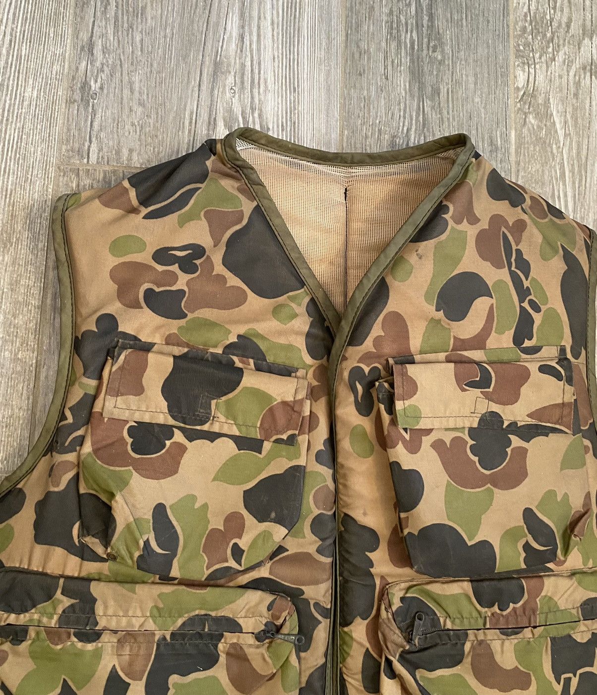 Vintage GRAIL 🏆 1945 Military Vintage Coast Guard Tactical Camo Vest Size US L / EU 52-54 / 3 - 5 Thumbnail