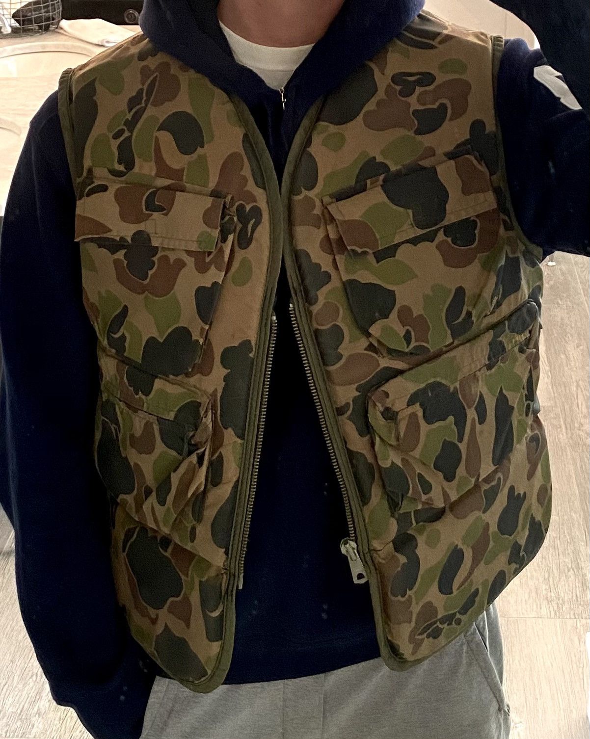 Vintage GRAIL 🏆 1945 Military Vintage Coast Guard Tactical Camo Vest Size US L / EU 52-54 / 3 - 3 Thumbnail
