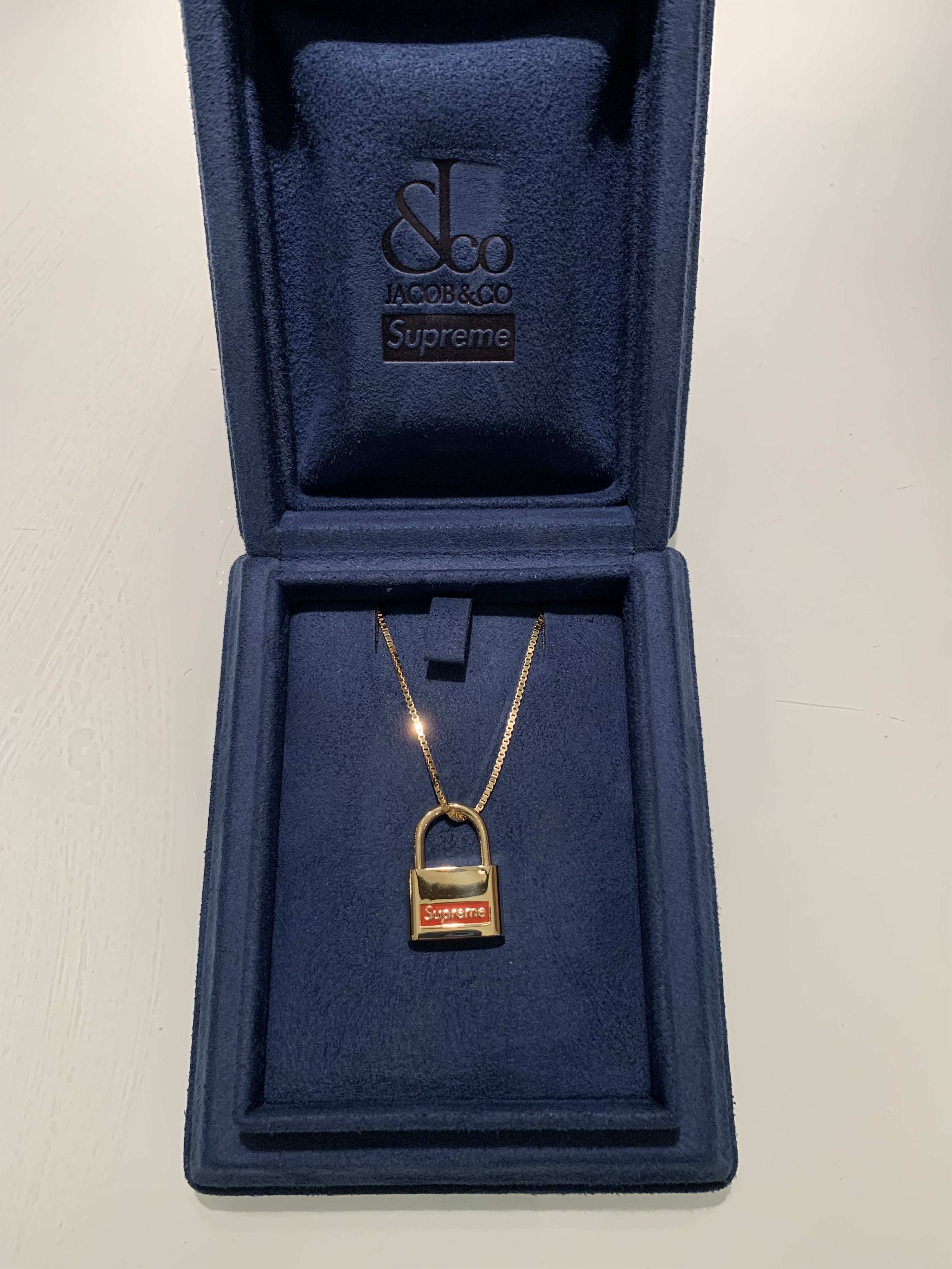 Supreme Supreme/Jacob & Co. 14K Gold Lock Pendant