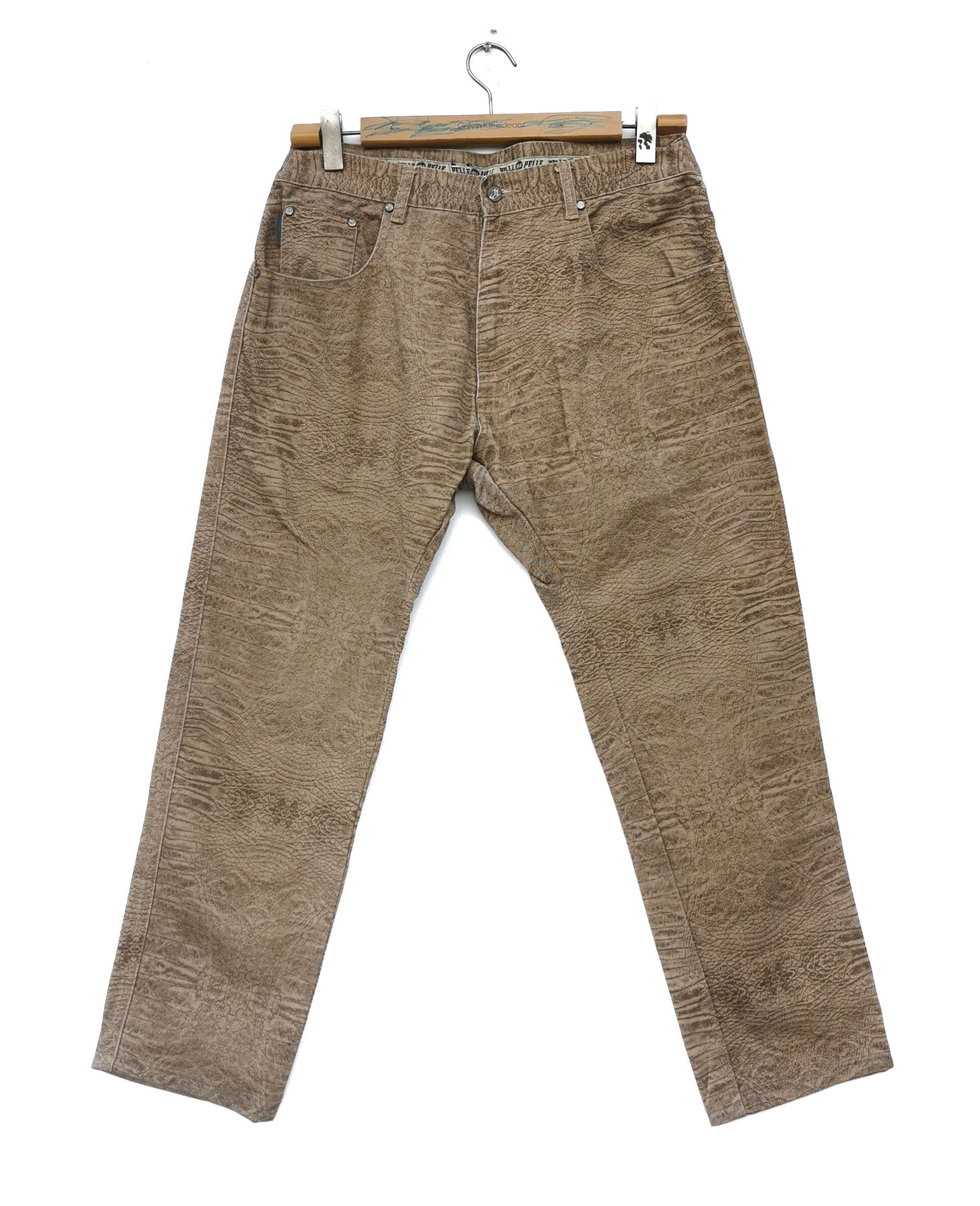 Marc Buchanan Pelle Pelle Abstract Croc Skin Denim Jeans Size US 35 - 1 Thumbnail