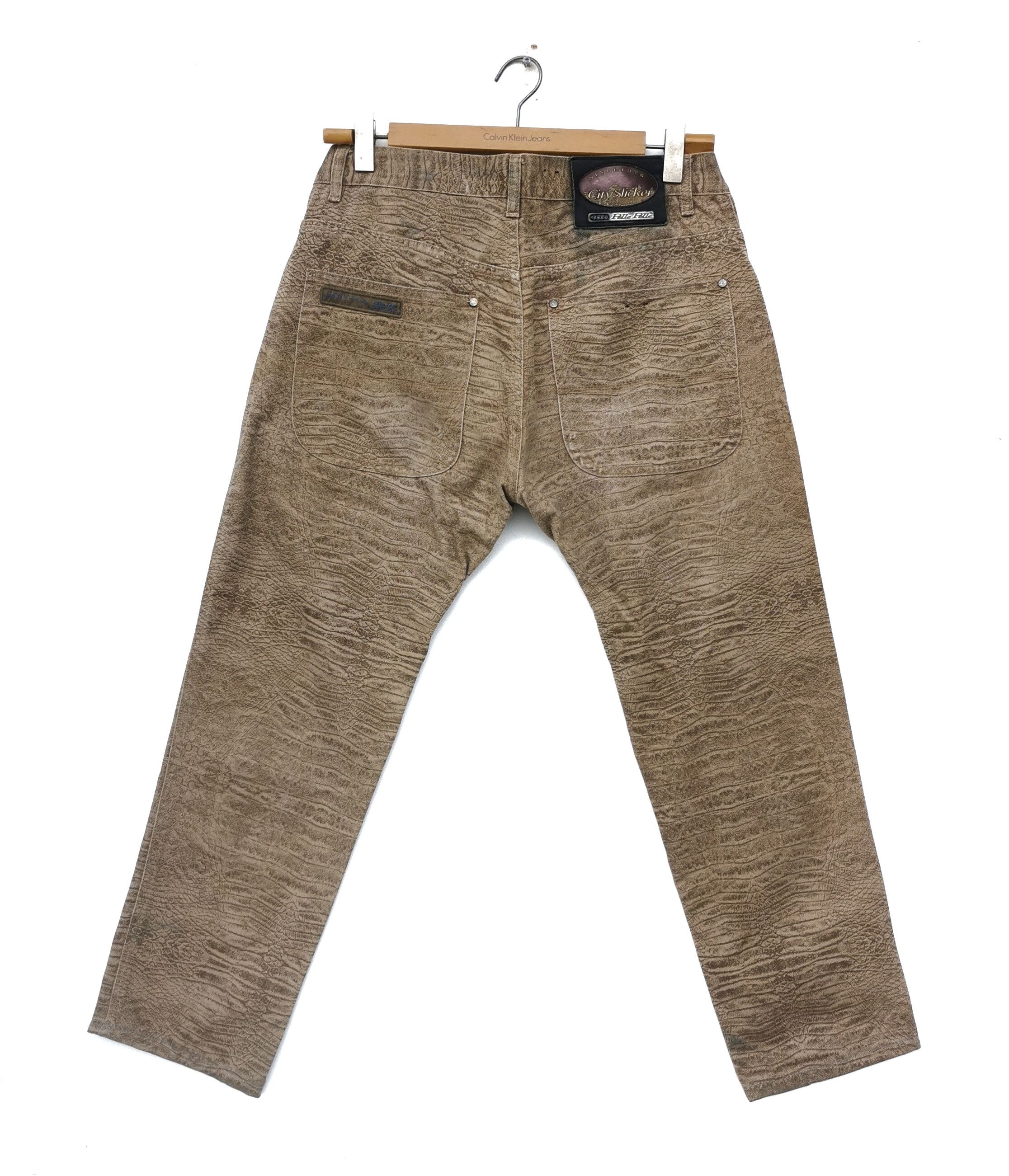 Marc Buchanan Pelle Pelle Abstract Croc Skin Denim Jeans Size US 35 - 2 Thumbnail