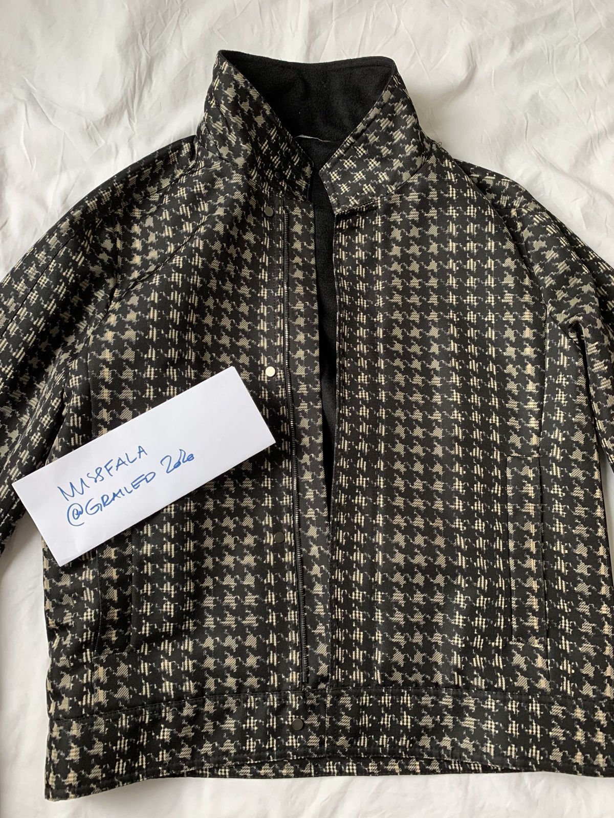 Valentino checked technical herringbone houndstooth jacket