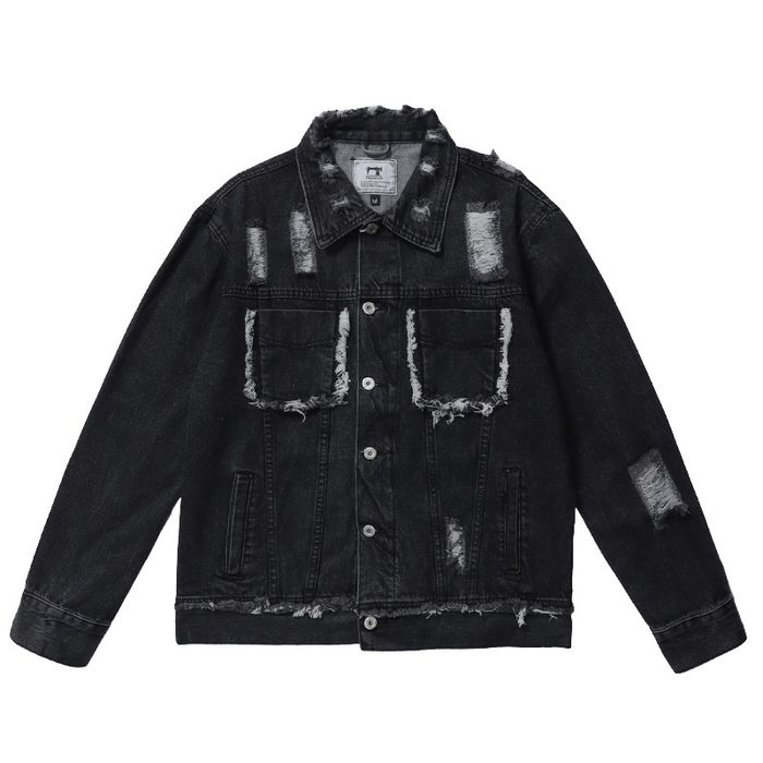 Vintage Black denim jacket | Grailed