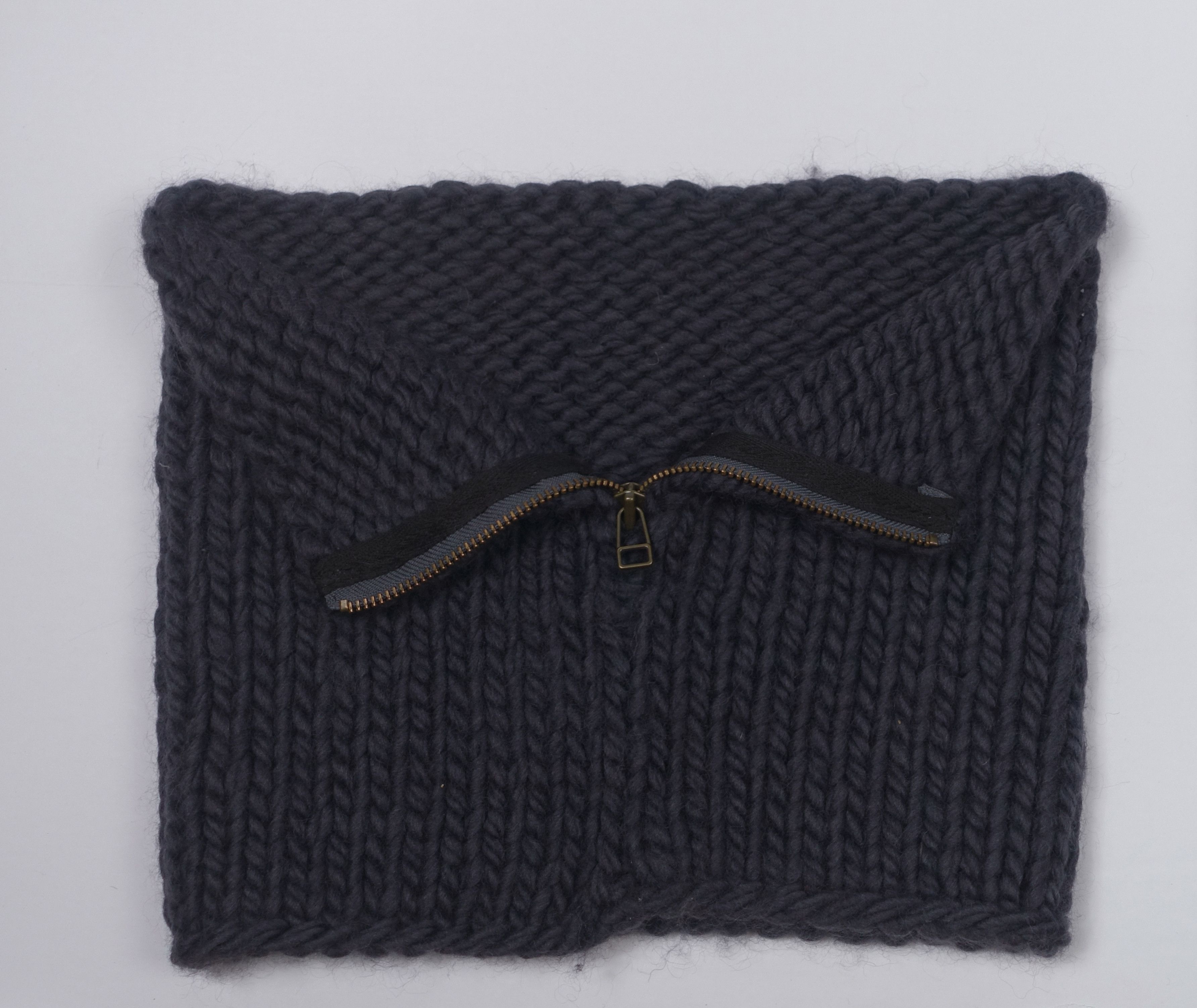 Robert Geller AW13 Zipper Neck Warmer Wool Size ONE SIZE - 3 Thumbnail