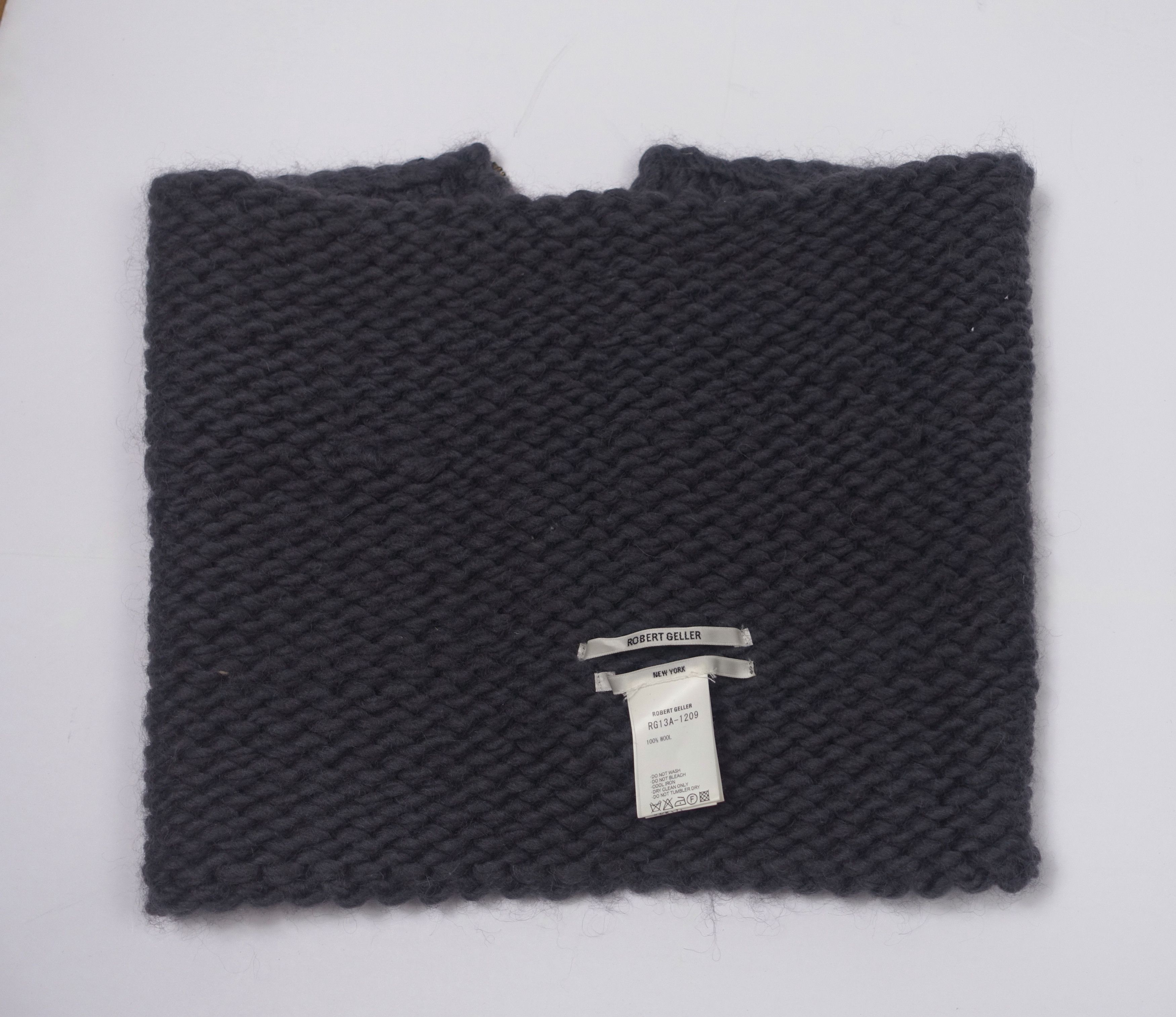 Robert Geller AW13 Zipper Neck Warmer Wool Size ONE SIZE - 4 Thumbnail