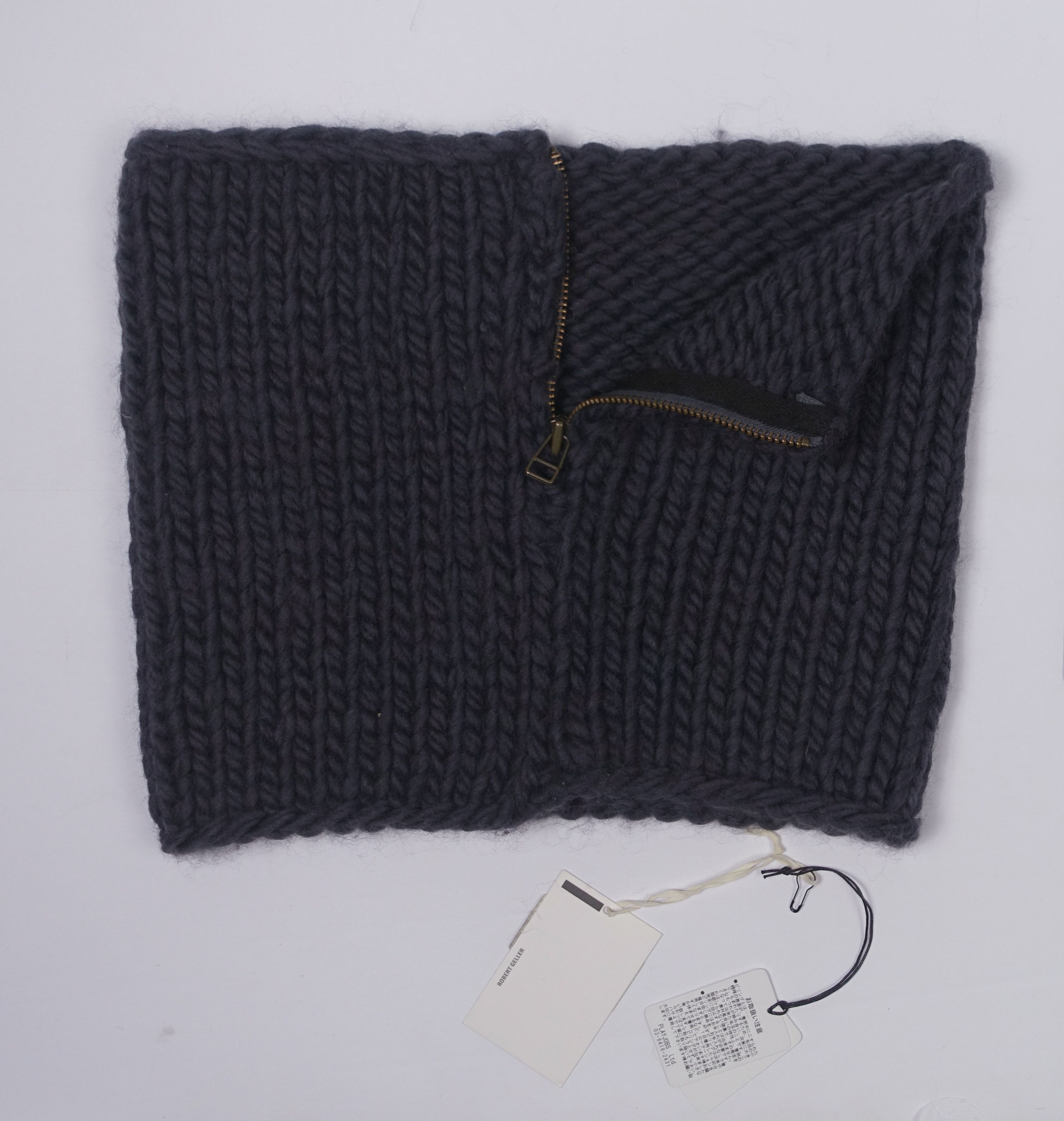 Robert Geller AW13 Zipper Neck Warmer Wool Size ONE SIZE - 1 Thumbnail