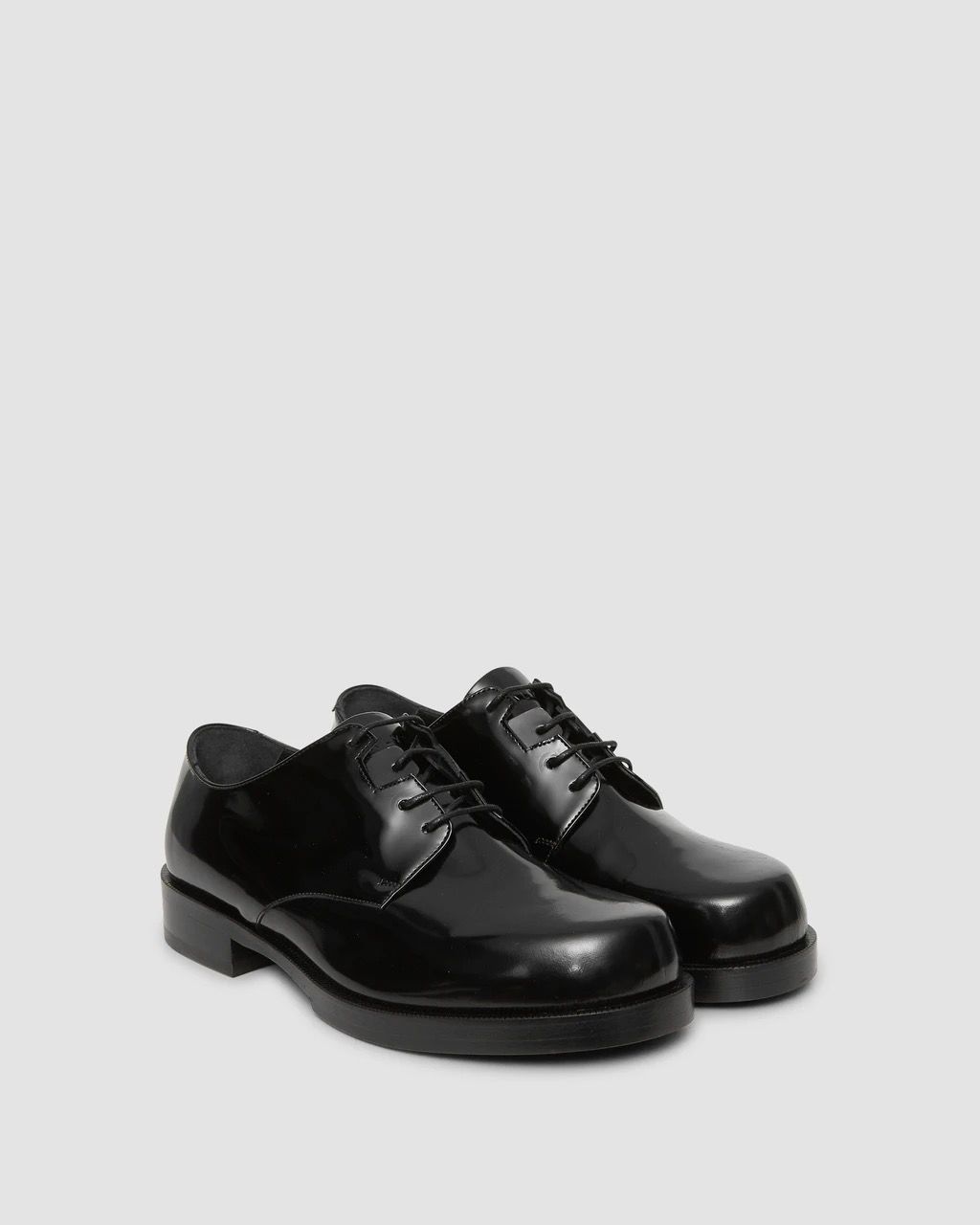 Pre-owned 1017 Alyx 9sm X Alyx 1017 Alyx Black Leather Derby Shoes