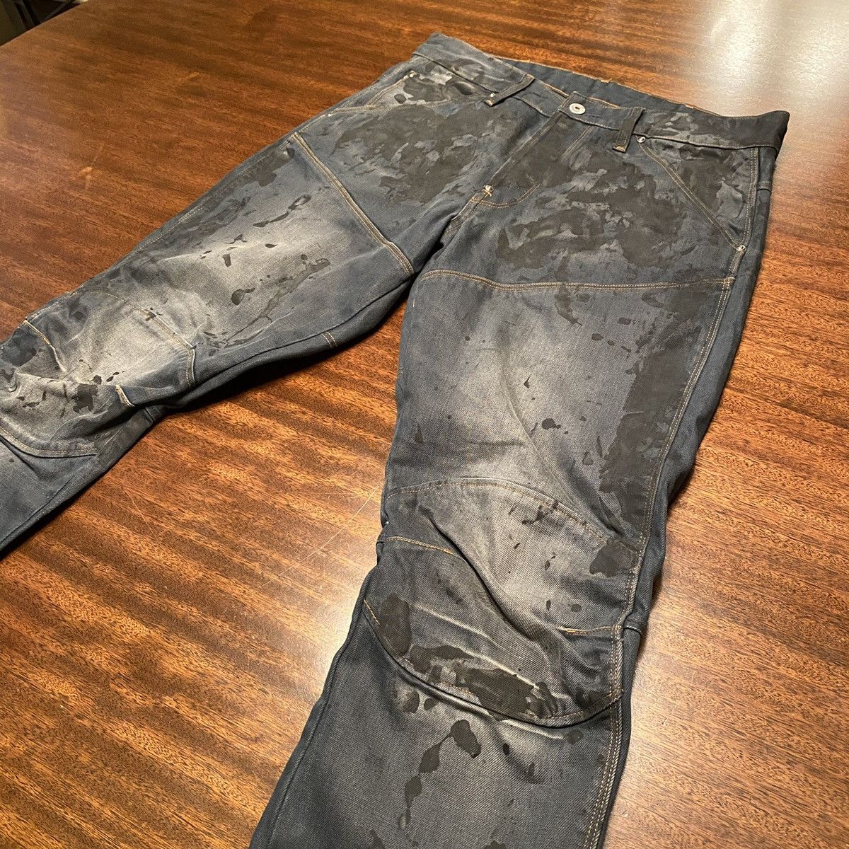 G-Star Brand NWOT G Star Raw 5620 3D Tapered Distressed Denim Jeans Size US 32 / EU 48 - 3 Thumbnail