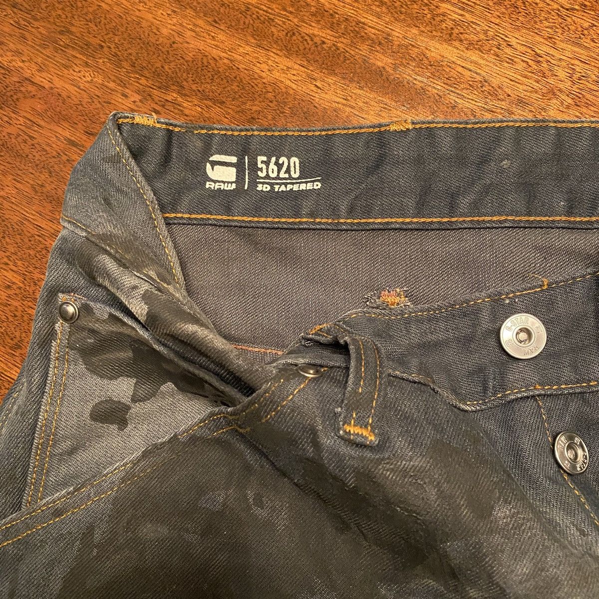 G-Star Brand NWOT G Star Raw 5620 3D Tapered Distressed Denim Jeans Size US 32 / EU 48 - 4 Thumbnail