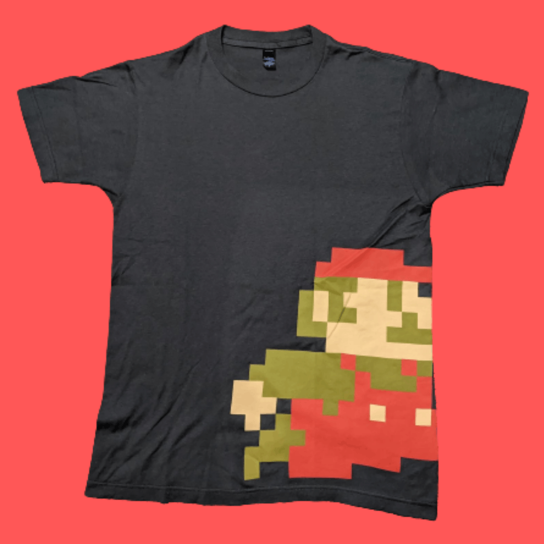Tultex Super Mario Men's Gray Retro Shirt Rn#104126 | Grailed