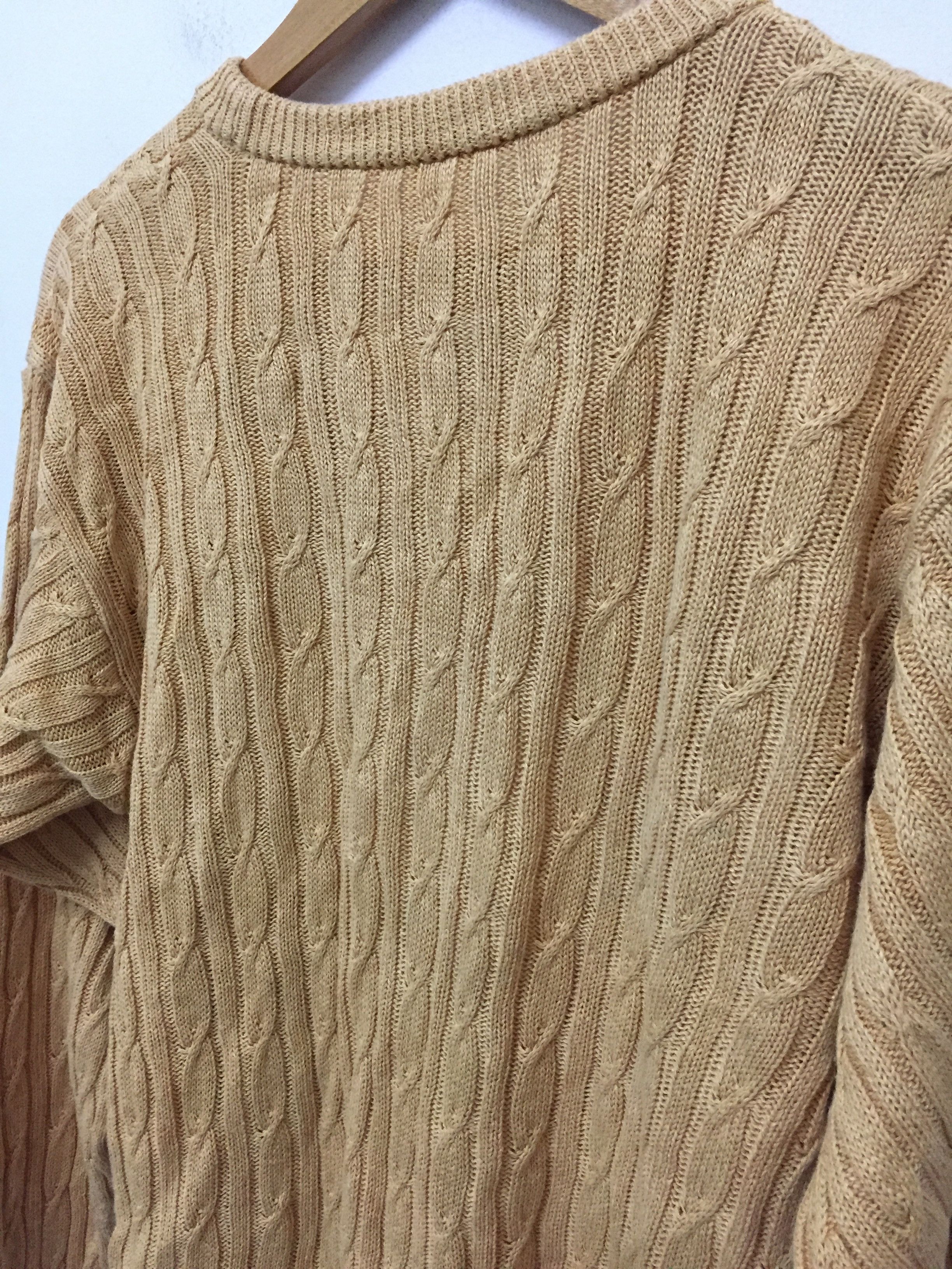 Burberry Vintage BurberryS cable knit embroidered big logo knitwear Size US M / EU 48-50 / 2 - 10 Thumbnail