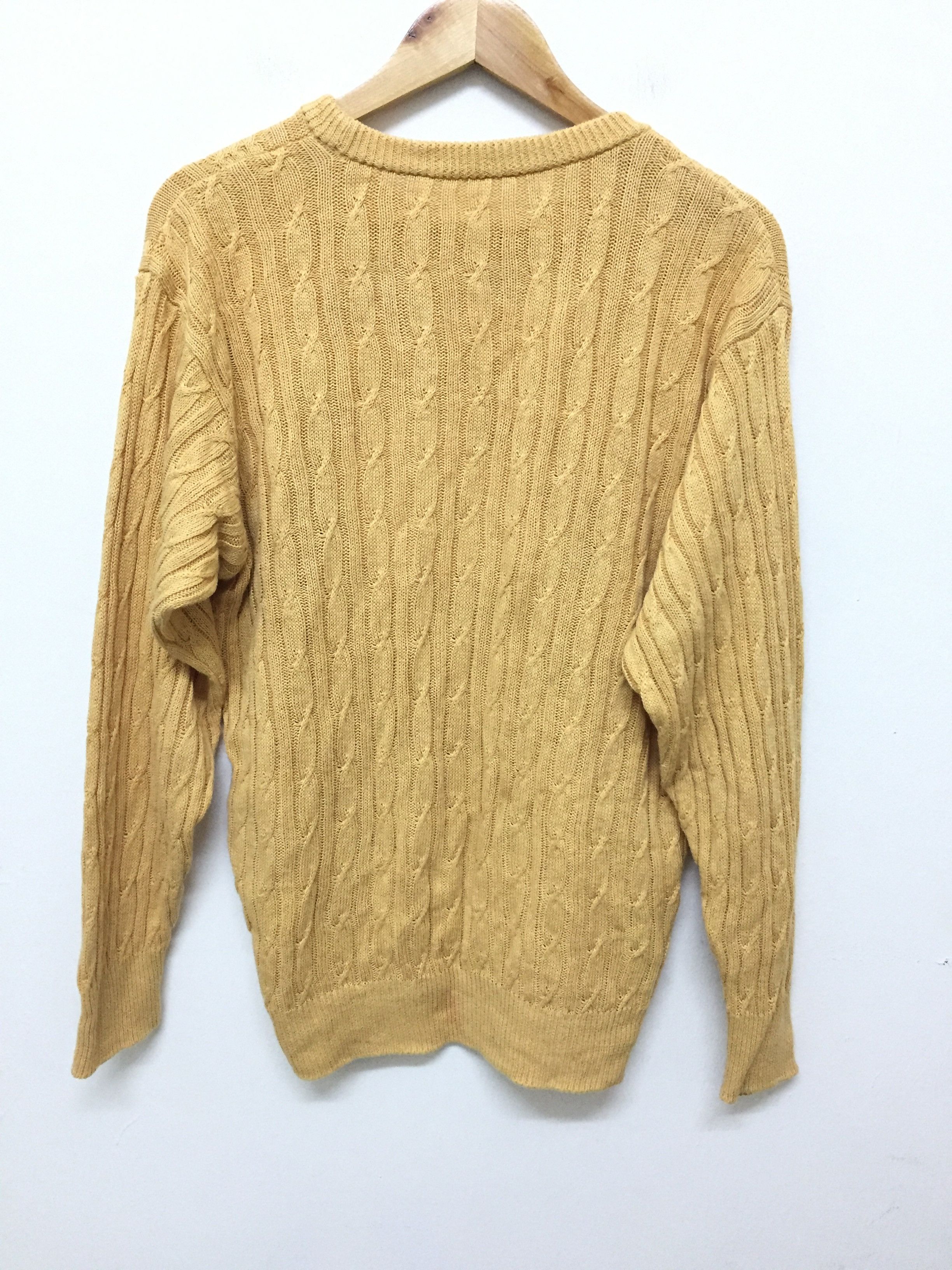 Burberry Vintage BurberryS cable knit embroidered big logo knitwear Size US M / EU 48-50 / 2 - 9 Thumbnail