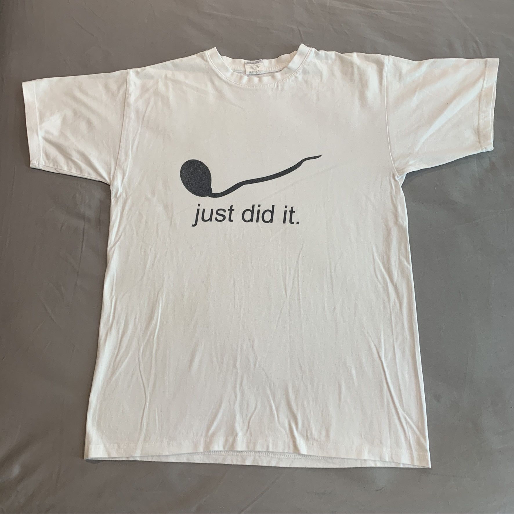 Nike NIKE Just Do It / I Just Did It Sperm Sex Parody T-shirt | Grailed