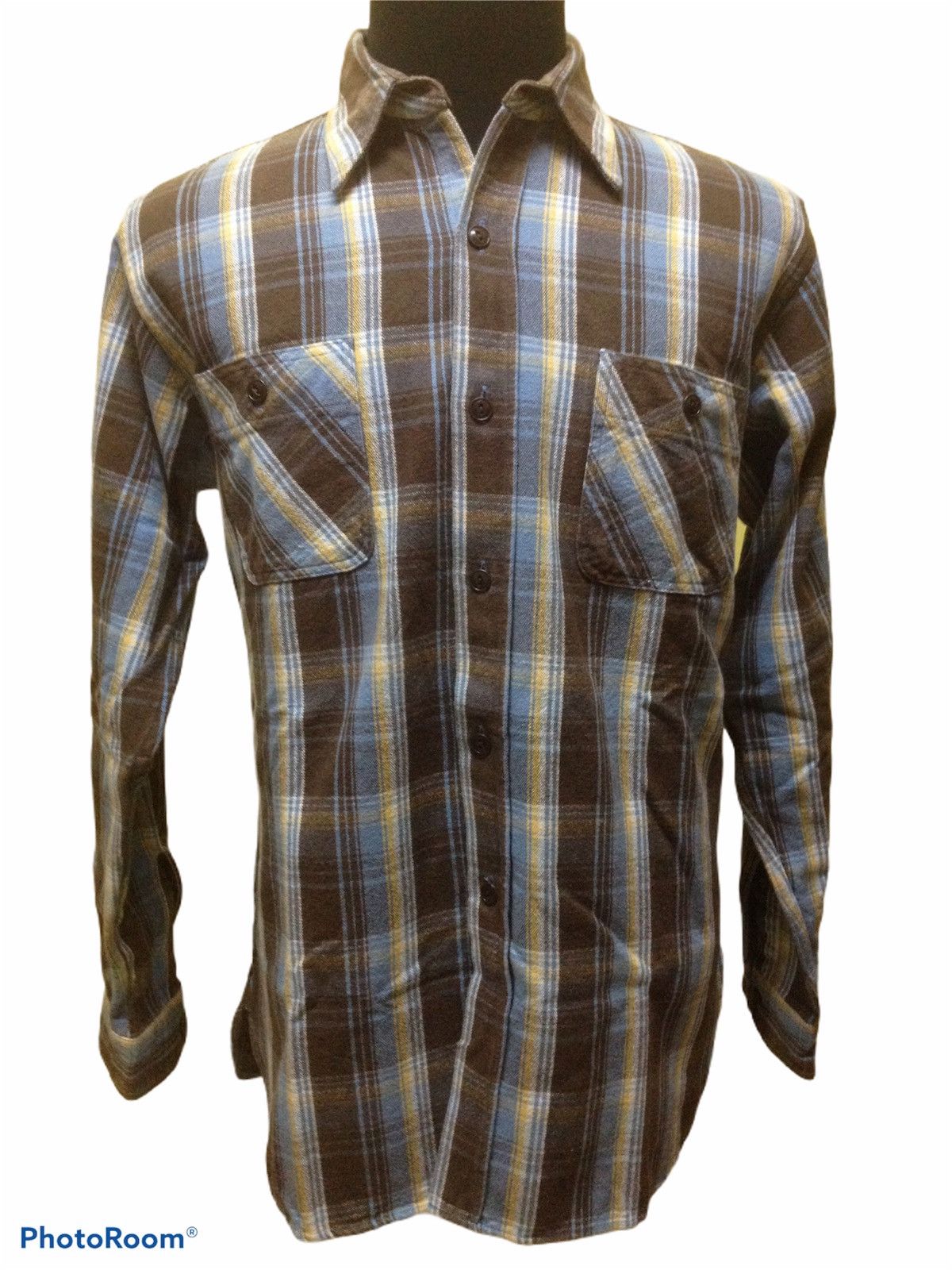 Sugar Cane Sugar Cane Brown Winter Flannel L/S Workwear Shirt Size US L / EU 52-54 / 3 - 1 Thumbnail