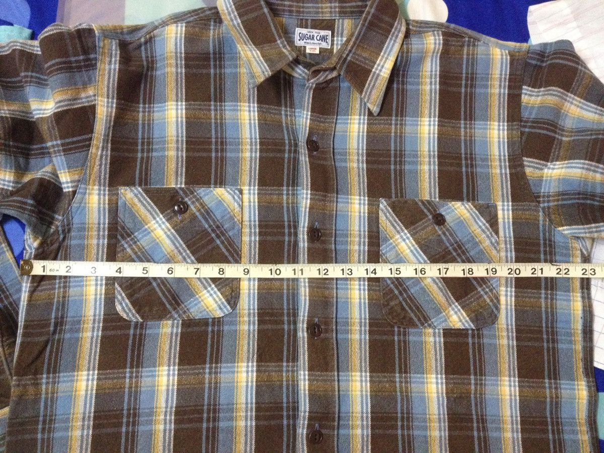 Sugar Cane Sugar Cane Brown Winter Flannel L/S Workwear Shirt Size US L / EU 52-54 / 3 - 8 Thumbnail