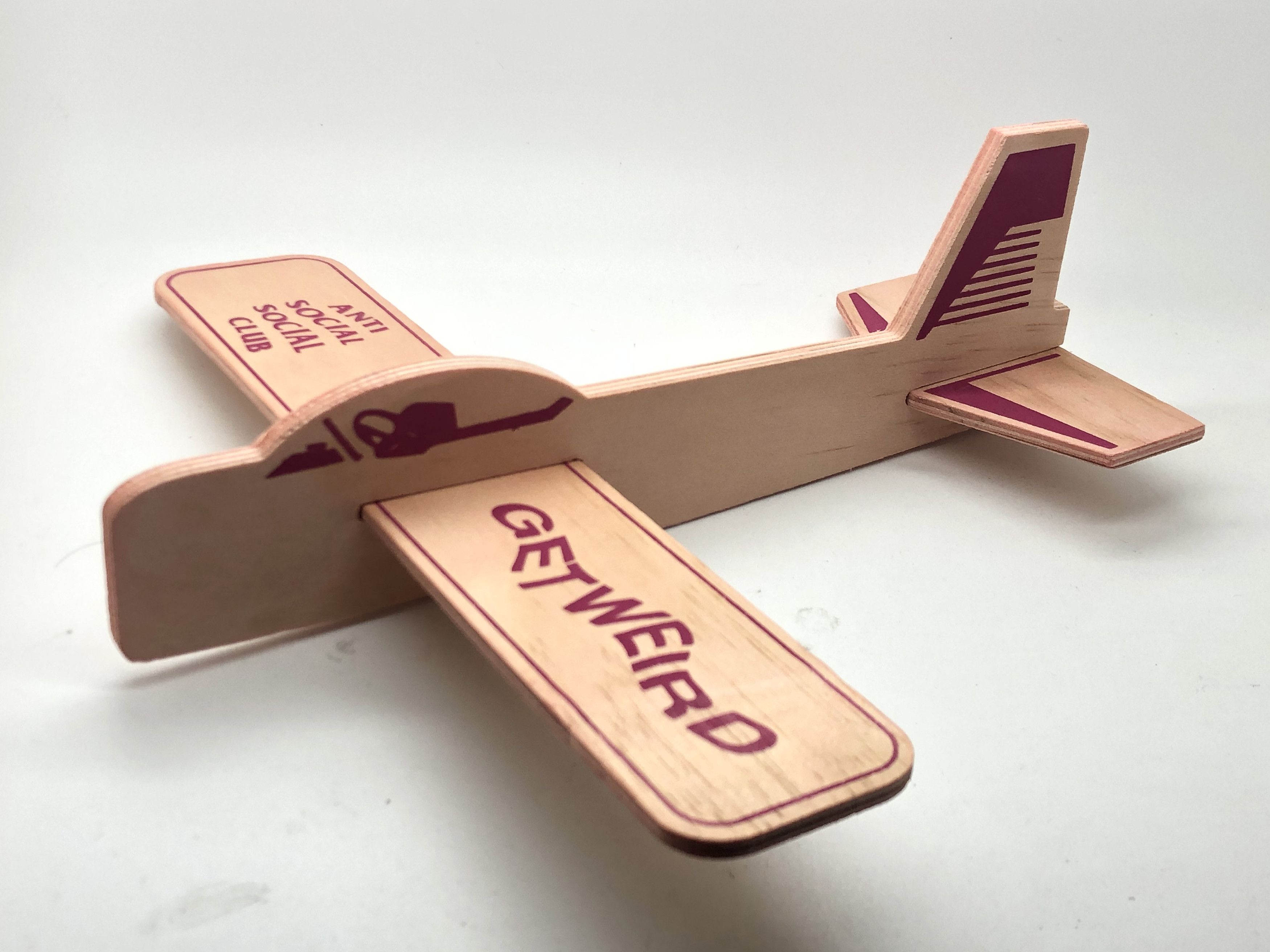 Anti Social Social Club DS ASSC Pink Logo Arcade airplane Wooden in hand Supreme Size ONE SIZE - 3 Thumbnail