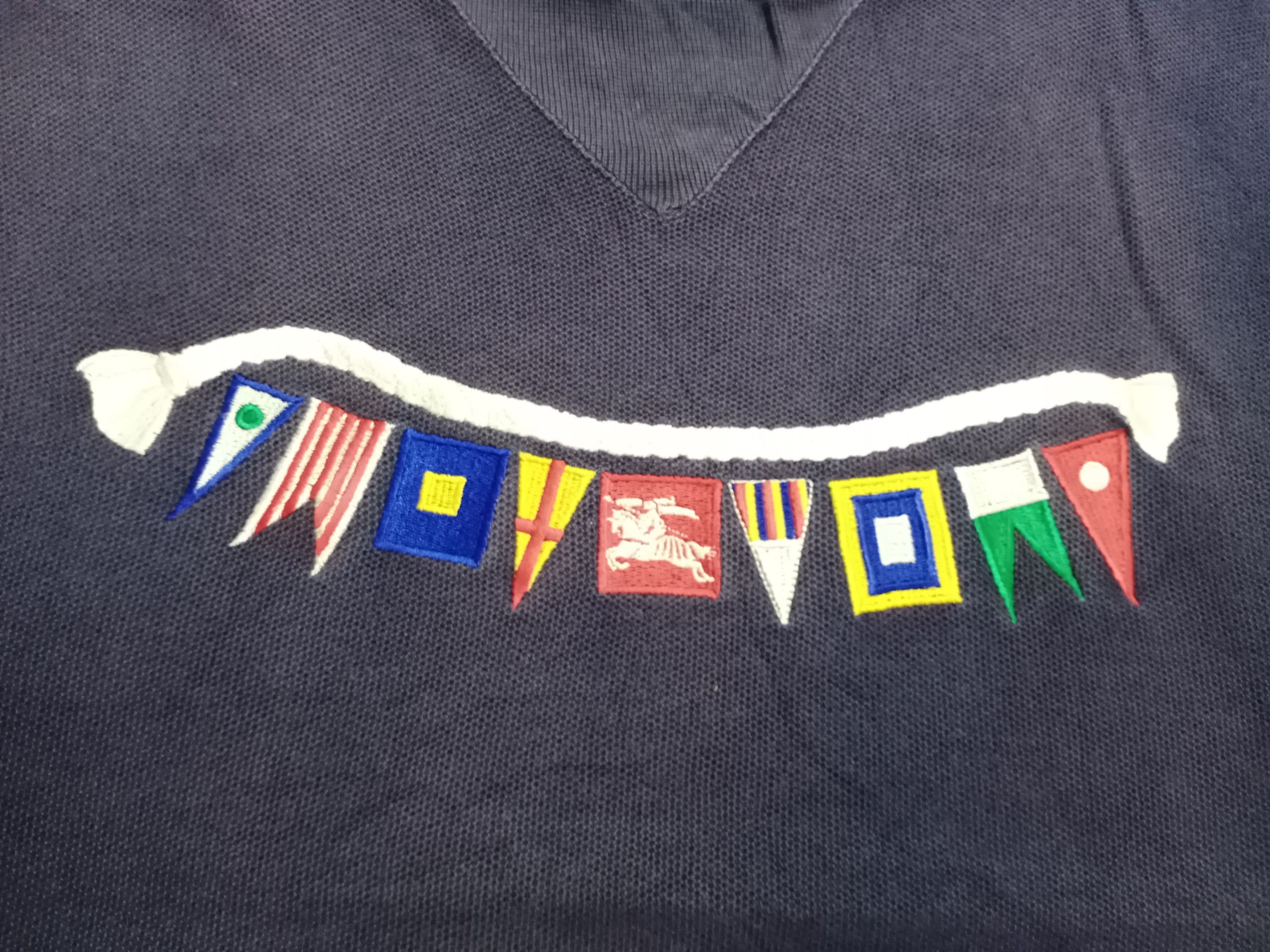 Burberry × Vintage Vintage Burberry Big Logo Embroidered Sweatshirt Size US XL / EU 56 / 4 - 3 Thumbnail