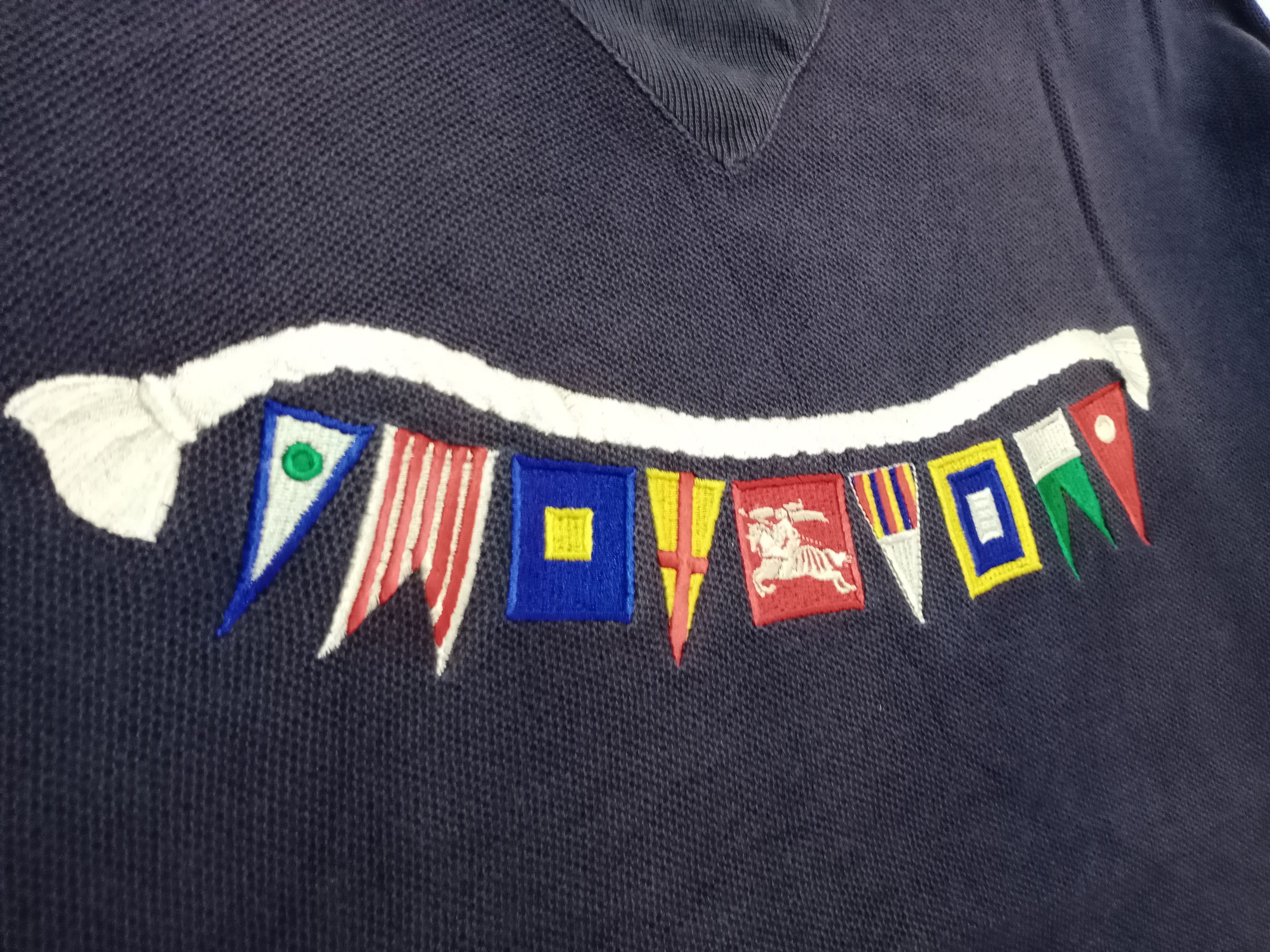 Burberry × Vintage Vintage Burberry Big Logo Embroidered Sweatshirt Size US XL / EU 56 / 4 - 4 Thumbnail