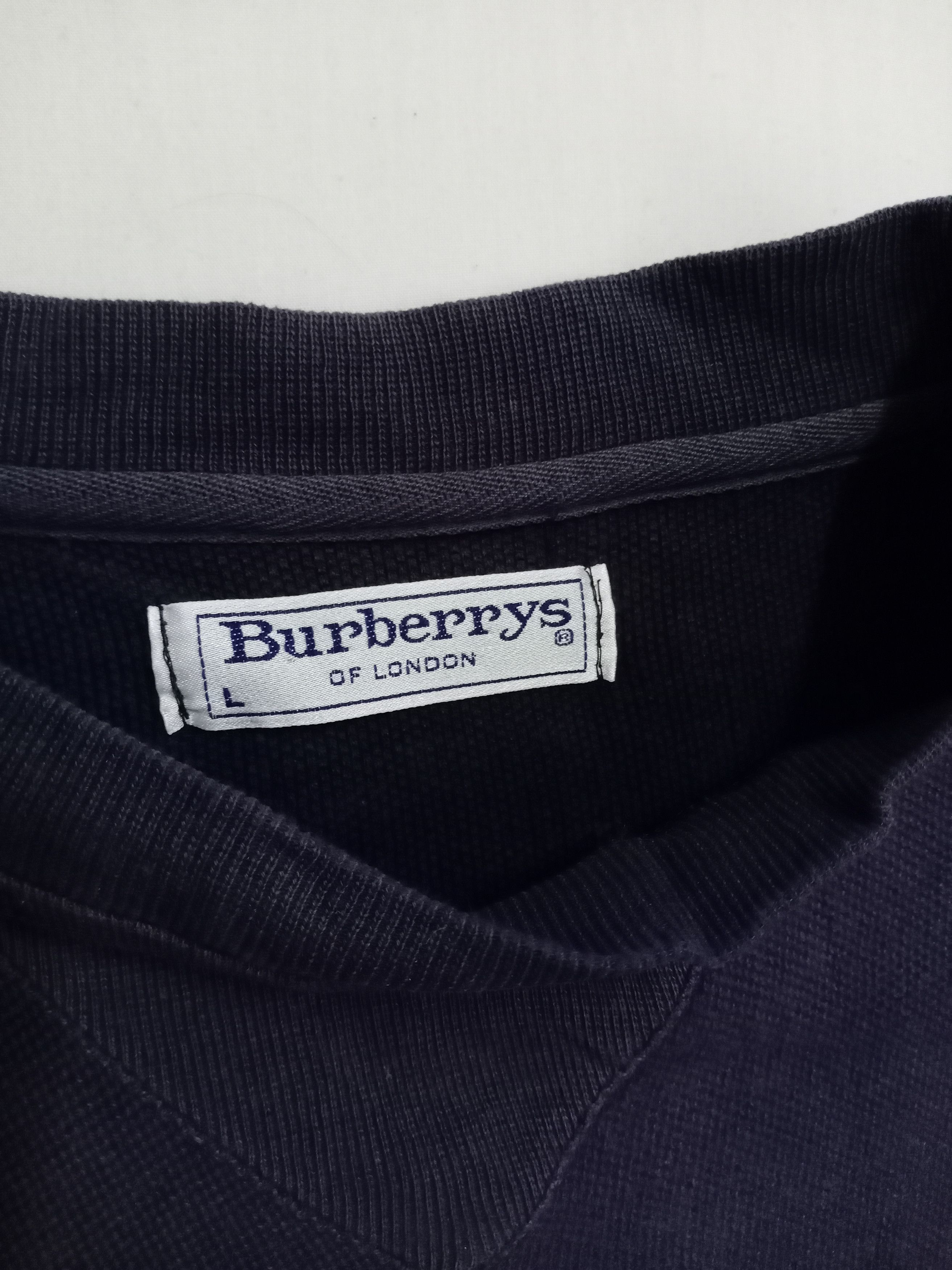 Burberry × Vintage Vintage Burberry Big Logo Embroidered Sweatshirt Size US XL / EU 56 / 4 - 5 Thumbnail
