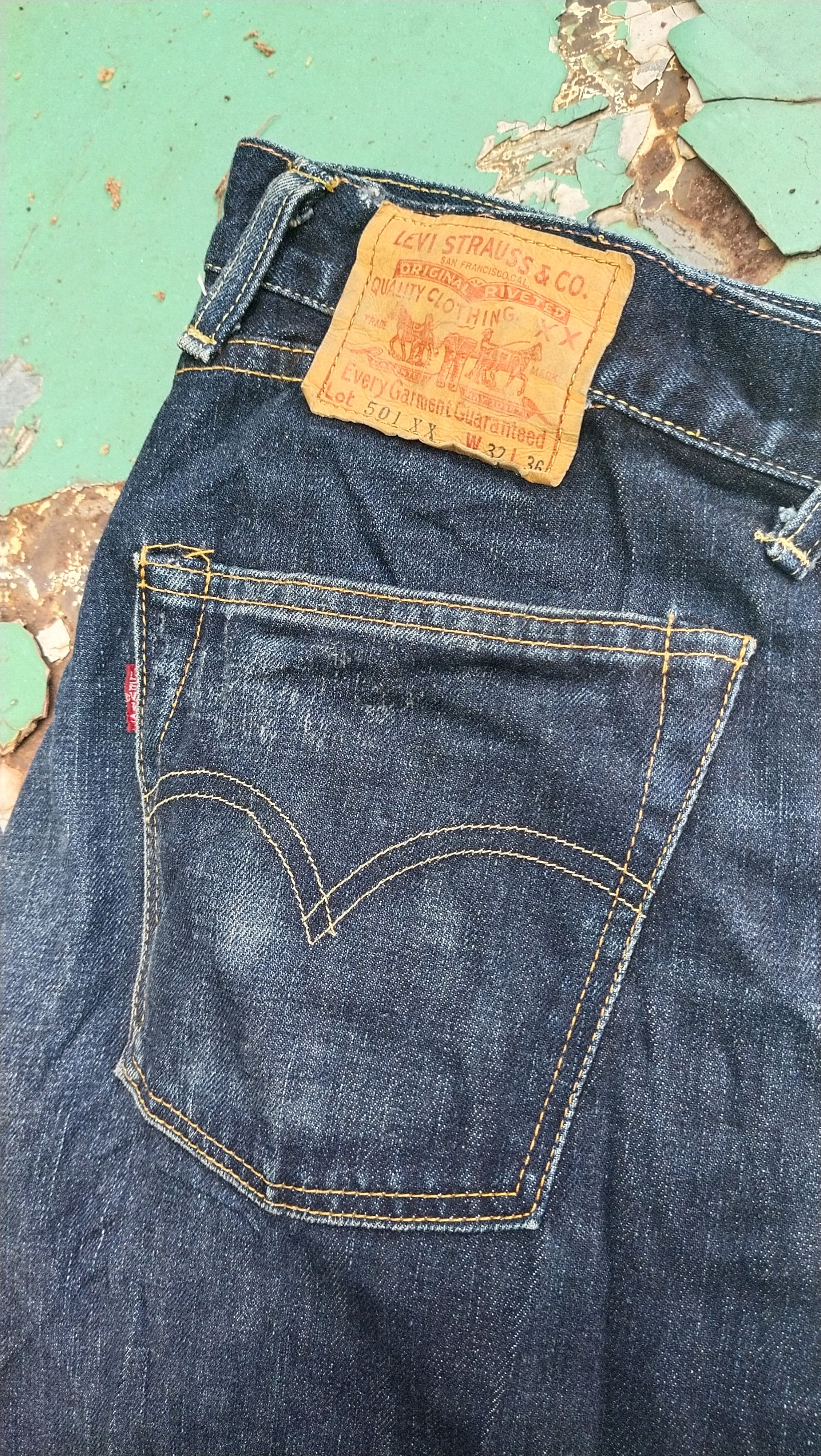 Vintage Levis 501XX Big E Selvedge Jeans 90's Made in San