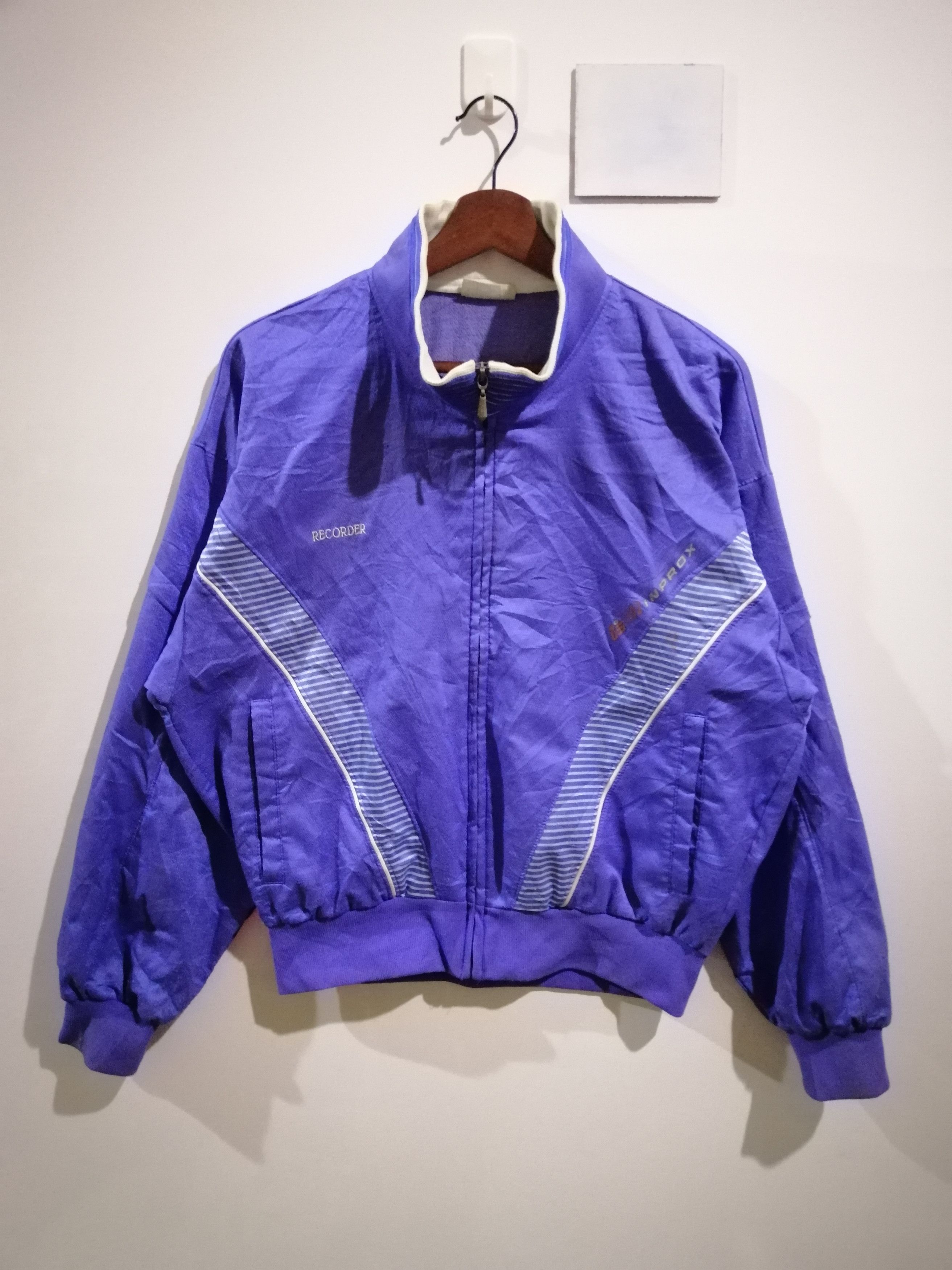 Vintage asics recorder zip up jacket made in japan size M L