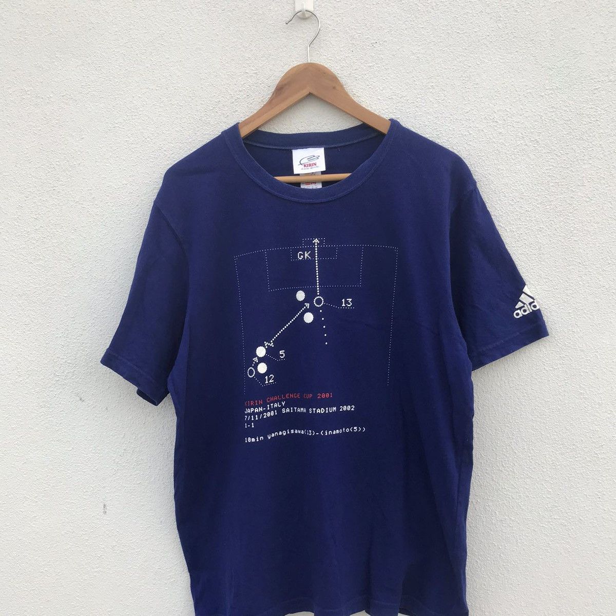 Adidas Tshirt Kirin Challenge Cup 2001 Japan-Italy L Short