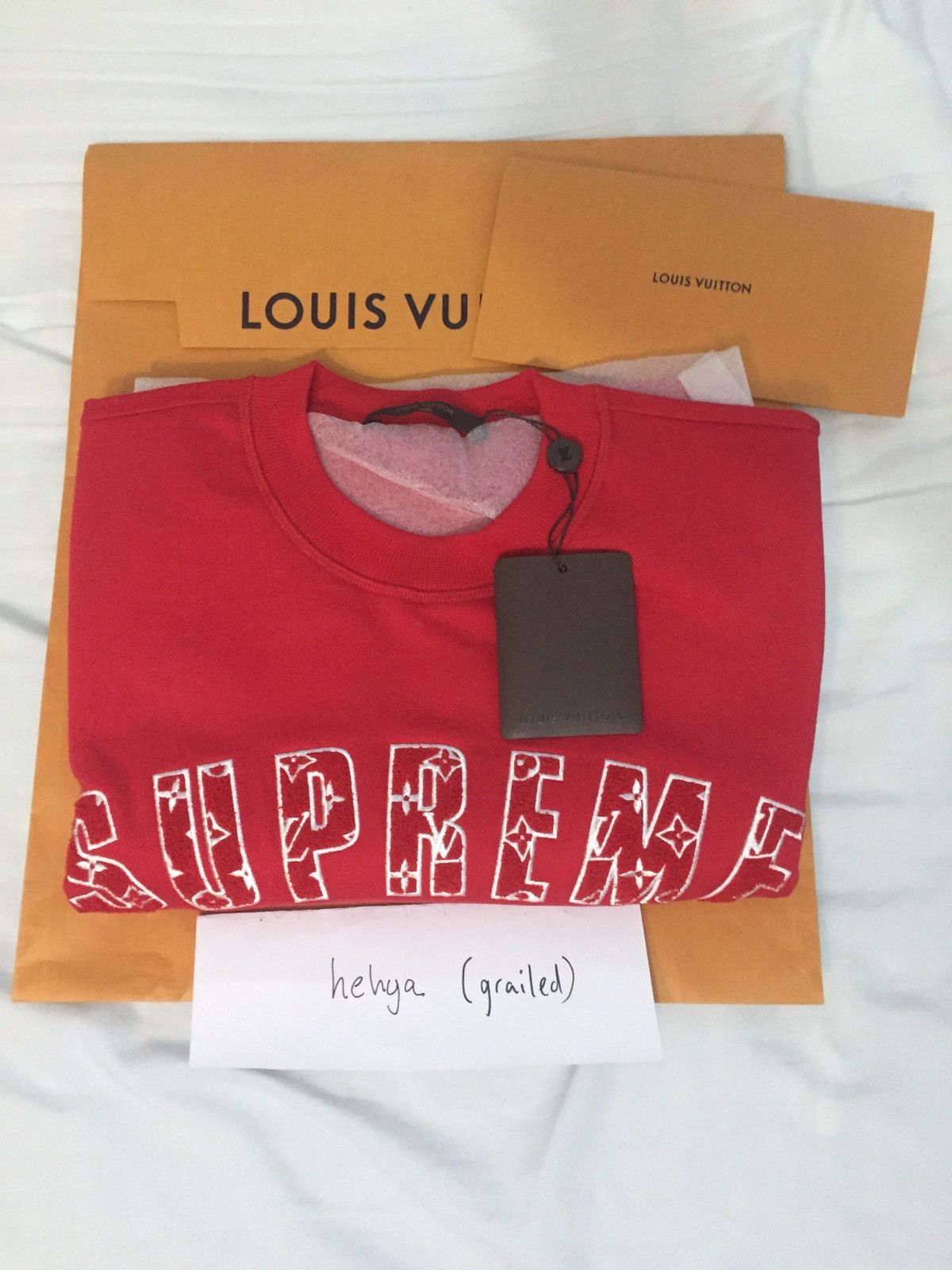Supreme x Louis Vuitton Arc Logo Sweatshirt Medium Deadstock Tops