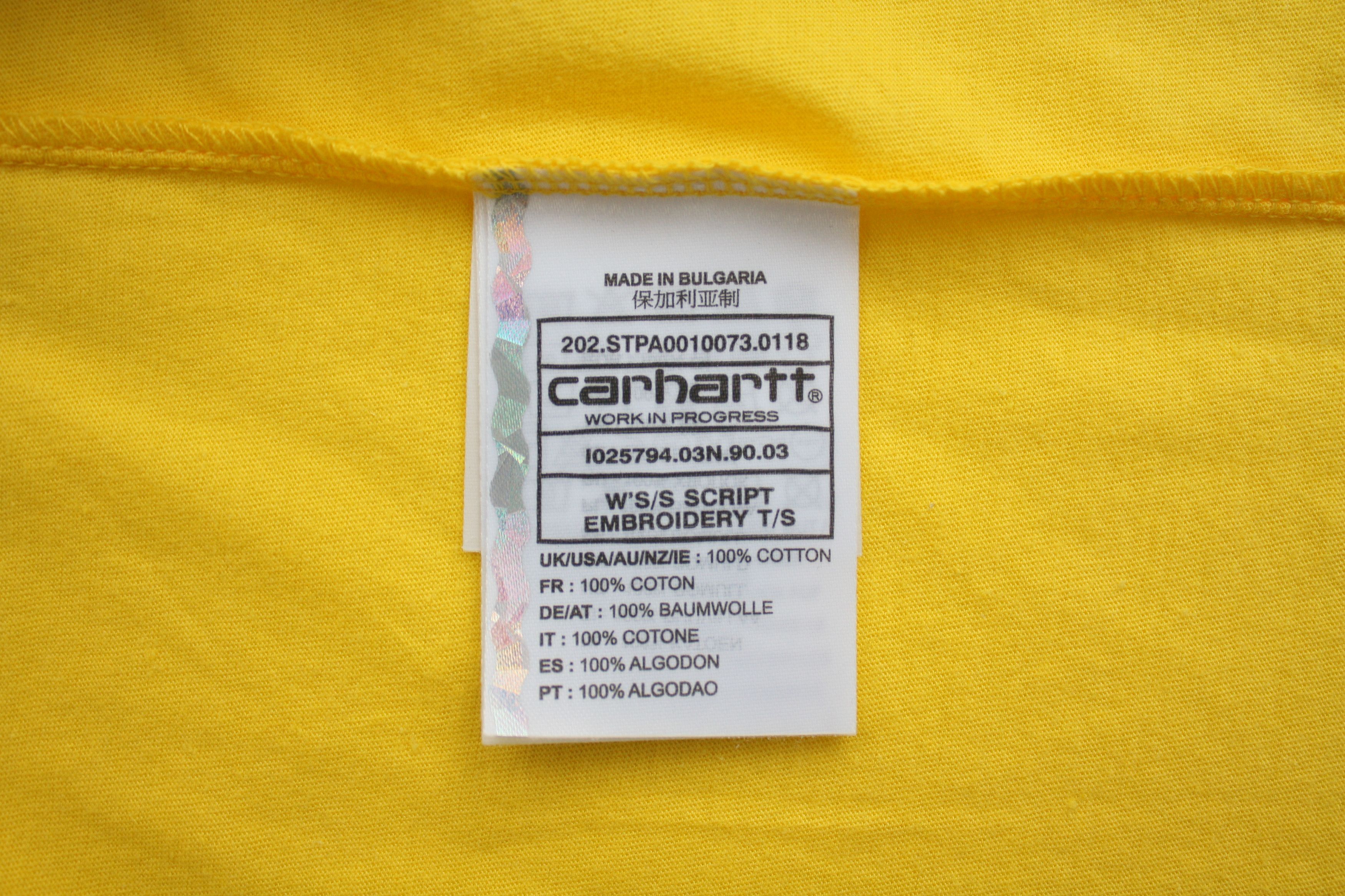Carhartt Wip NWT Carhartt WIP Script Embroidery T-Shirt Yellow Size US S / EU 44-46 / 1 - 4 Thumbnail