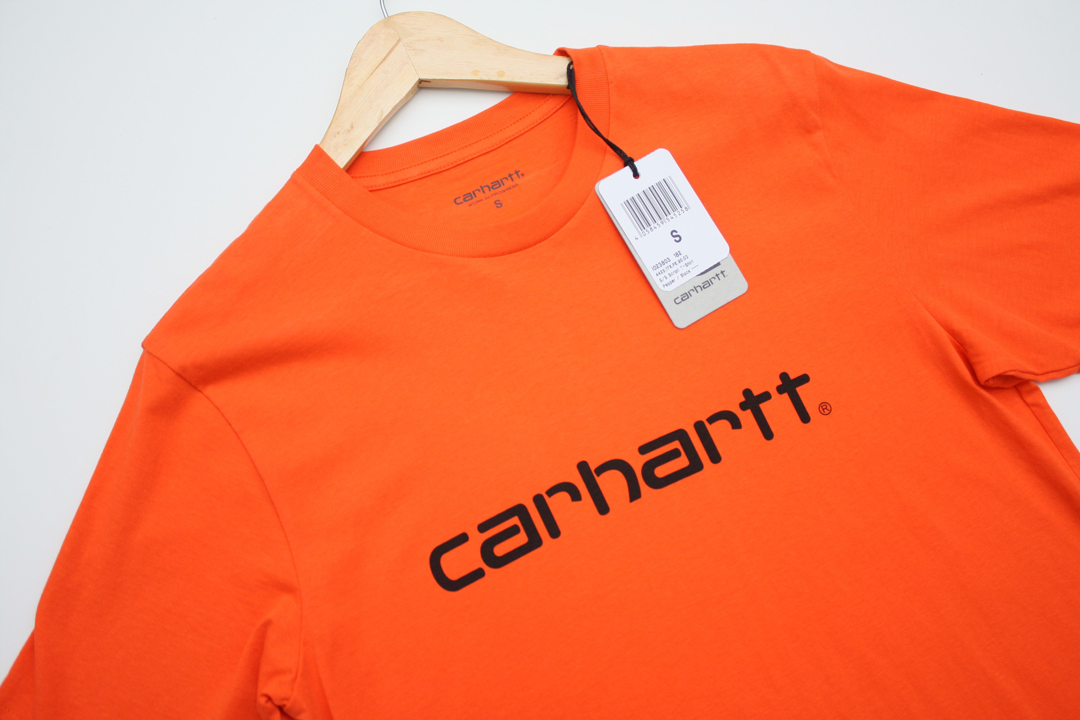 Carhartt Wip NWT Carhartt WIP SCRIPT T-Shirt Orange Big Logo Size US S / EU 44-46 / 1 - 2 Thumbnail