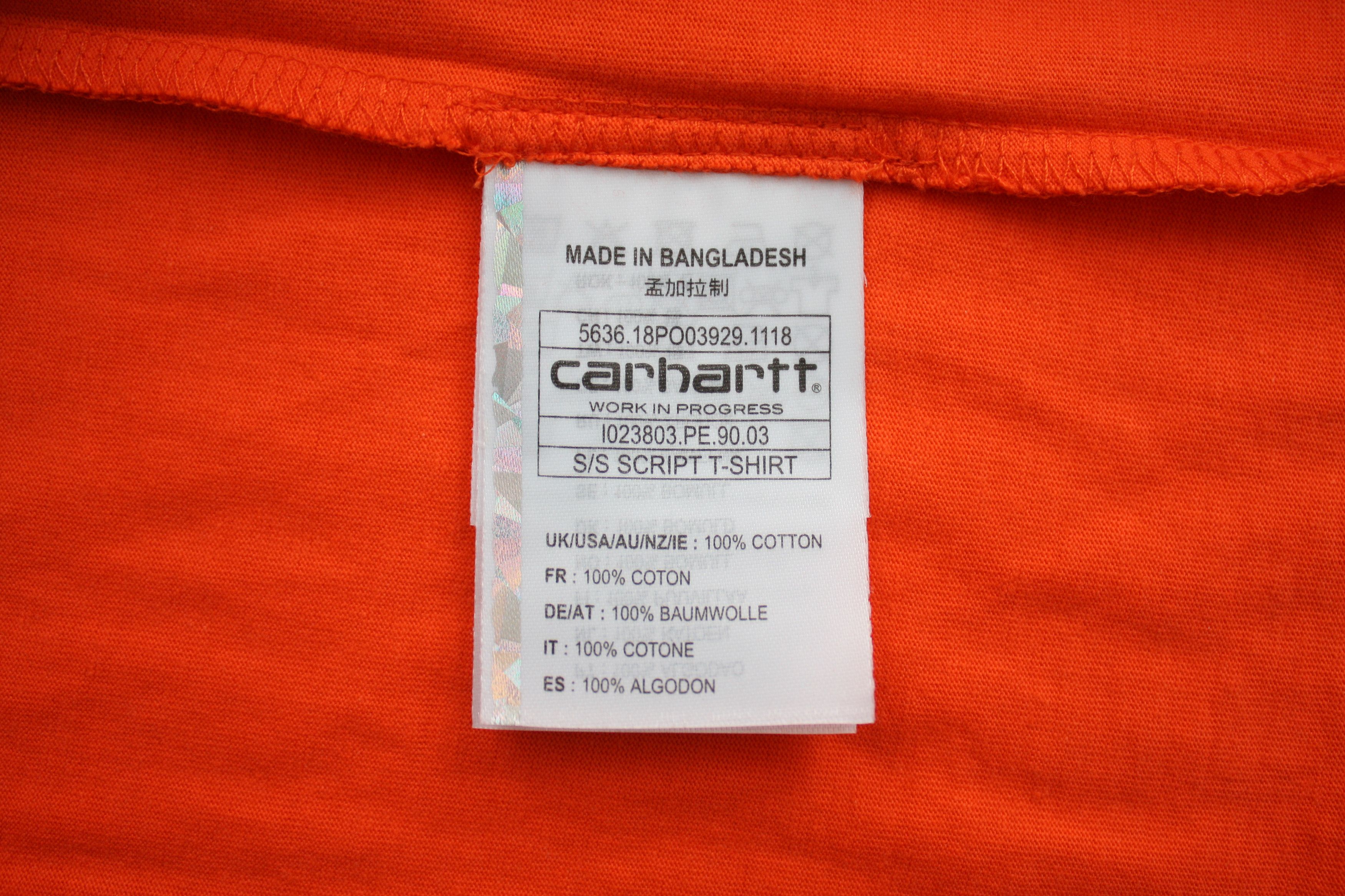 Carhartt Wip NWT Carhartt WIP SCRIPT T-Shirt Orange Big Logo Size US S / EU 44-46 / 1 - 4 Thumbnail