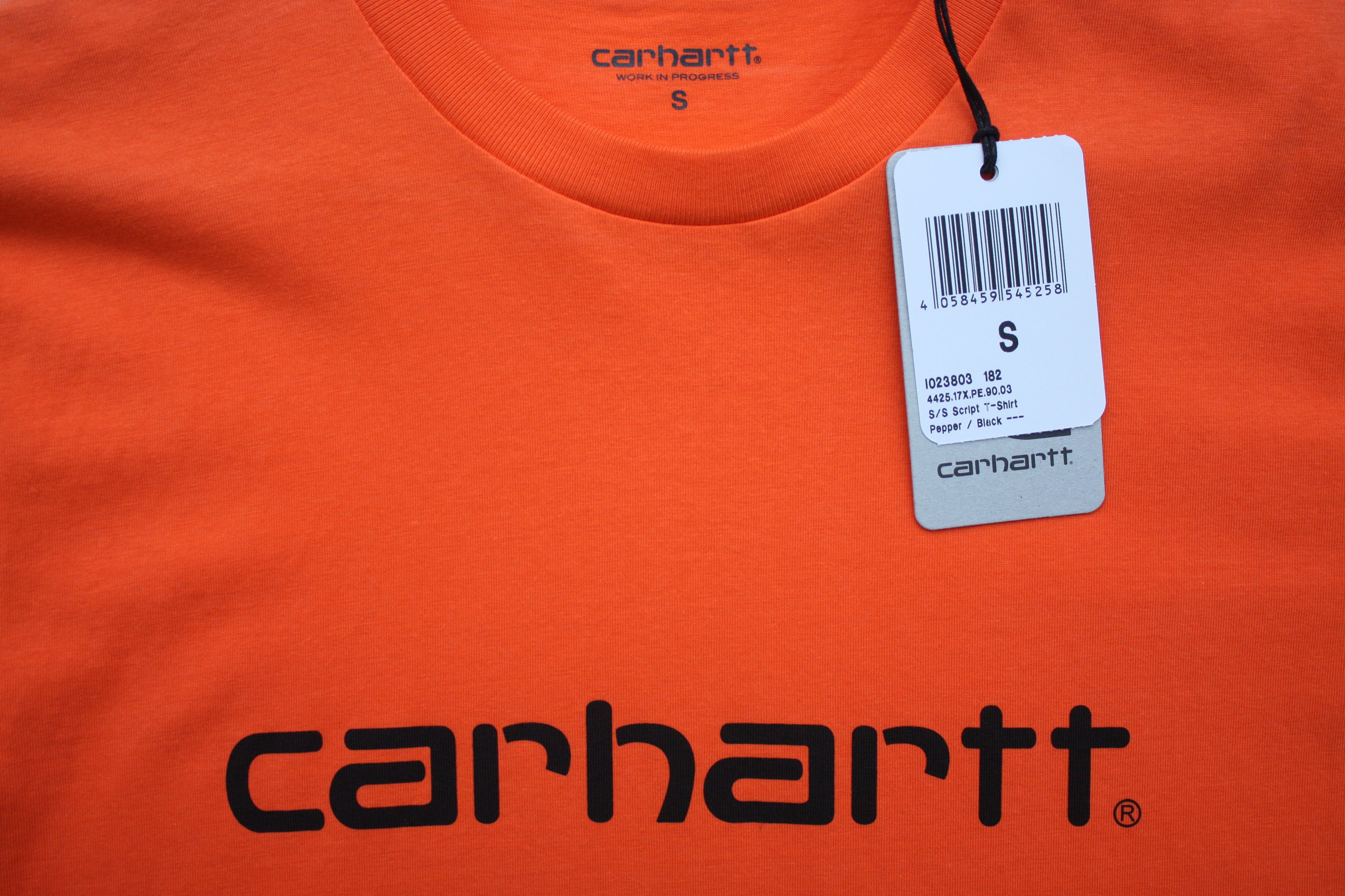 Carhartt Wip NWT Carhartt WIP SCRIPT T-Shirt Orange Big Logo Size US S / EU 44-46 / 1 - 3 Thumbnail