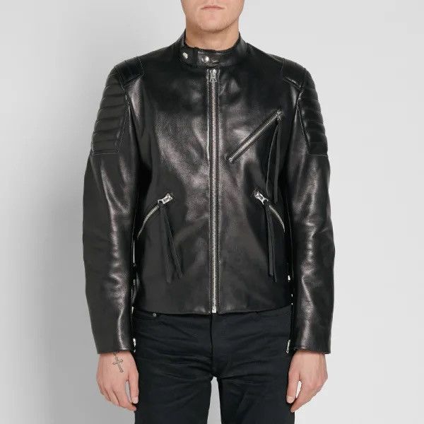 Acne studios oliver leather hot sale jacket