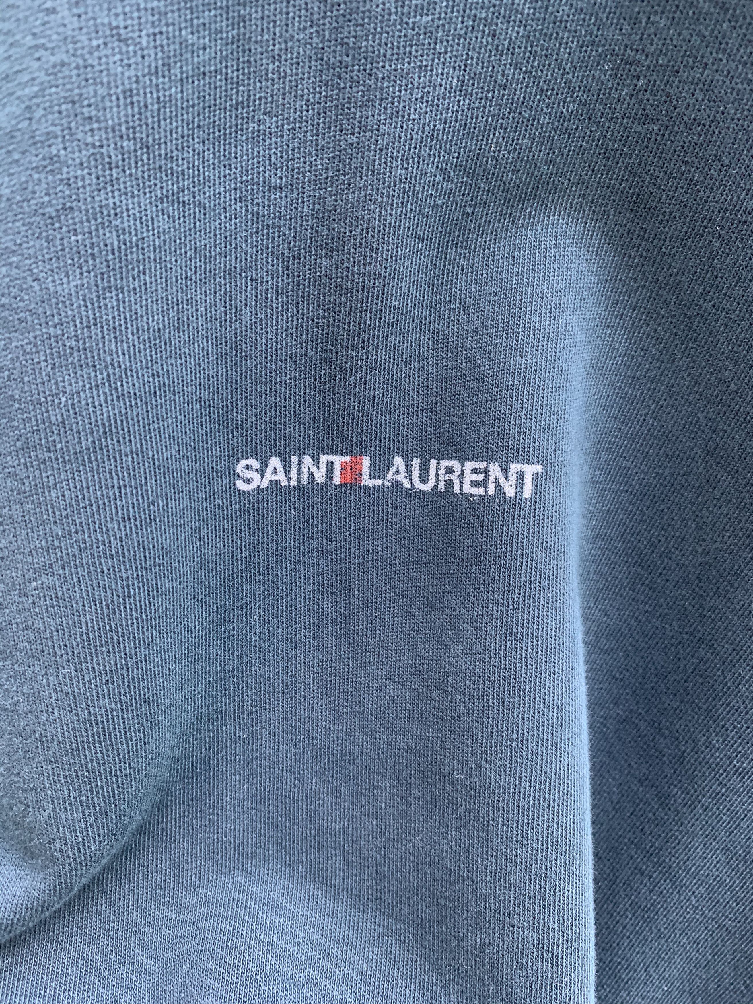Saint Laurent Paris 18SS Green Logo Hoodie Size US M / EU 48-50 / 2 - 3 Thumbnail