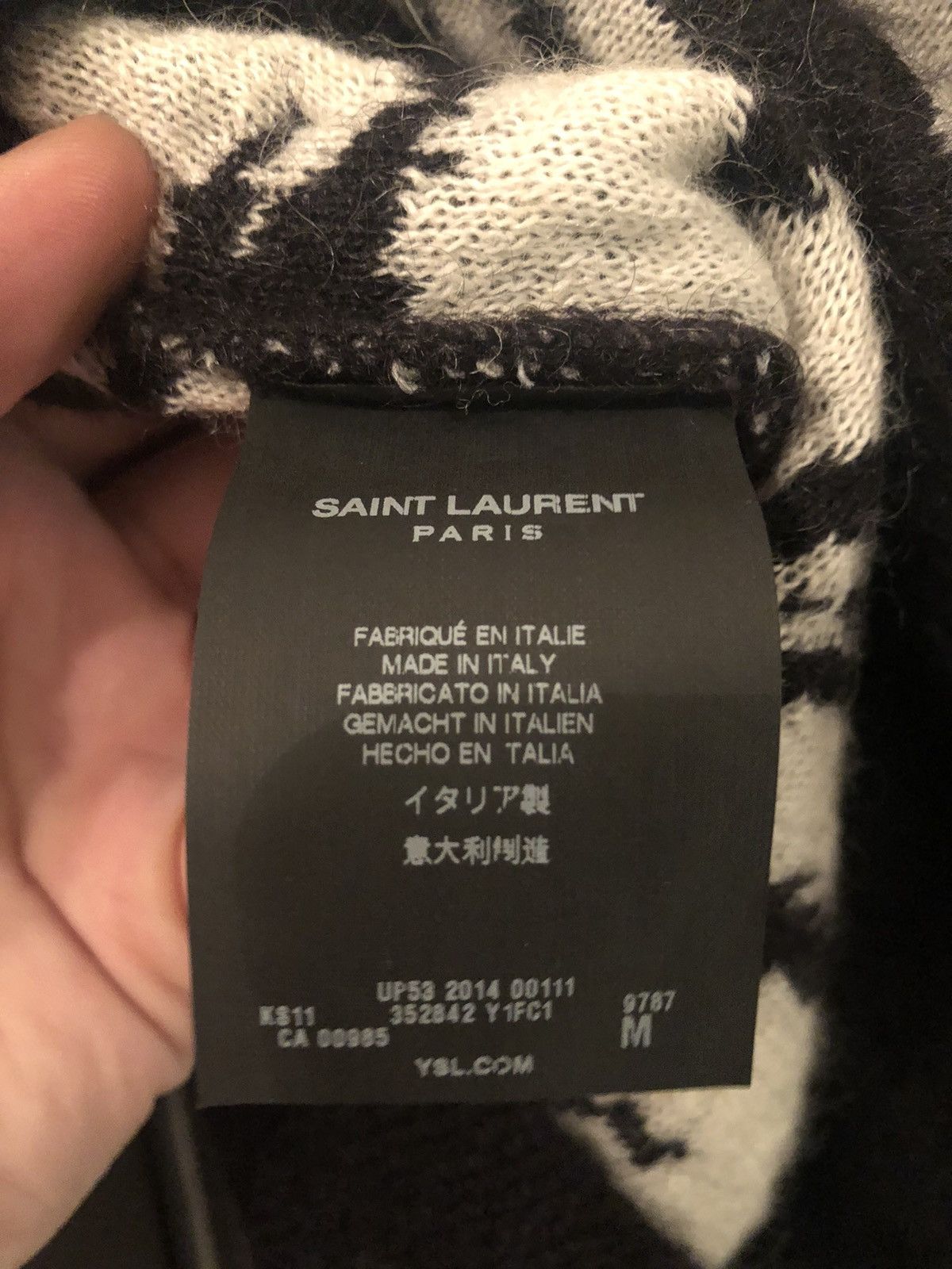 Saint Laurent Paris *LAST DROP* Saint Laurent Paris Tiger Intarsia Sweater Size US M / EU 48-50 / 2 - 4 Thumbnail