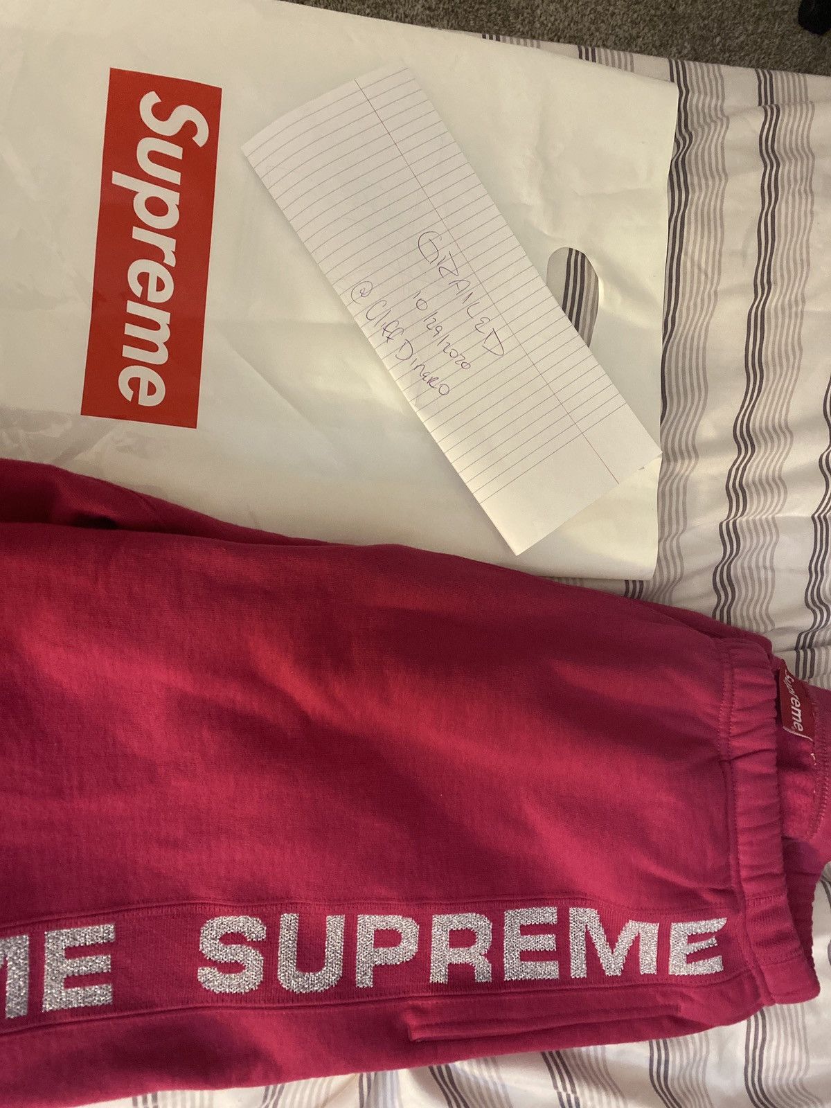 Supreme Metallic Rib Sweatpant Black