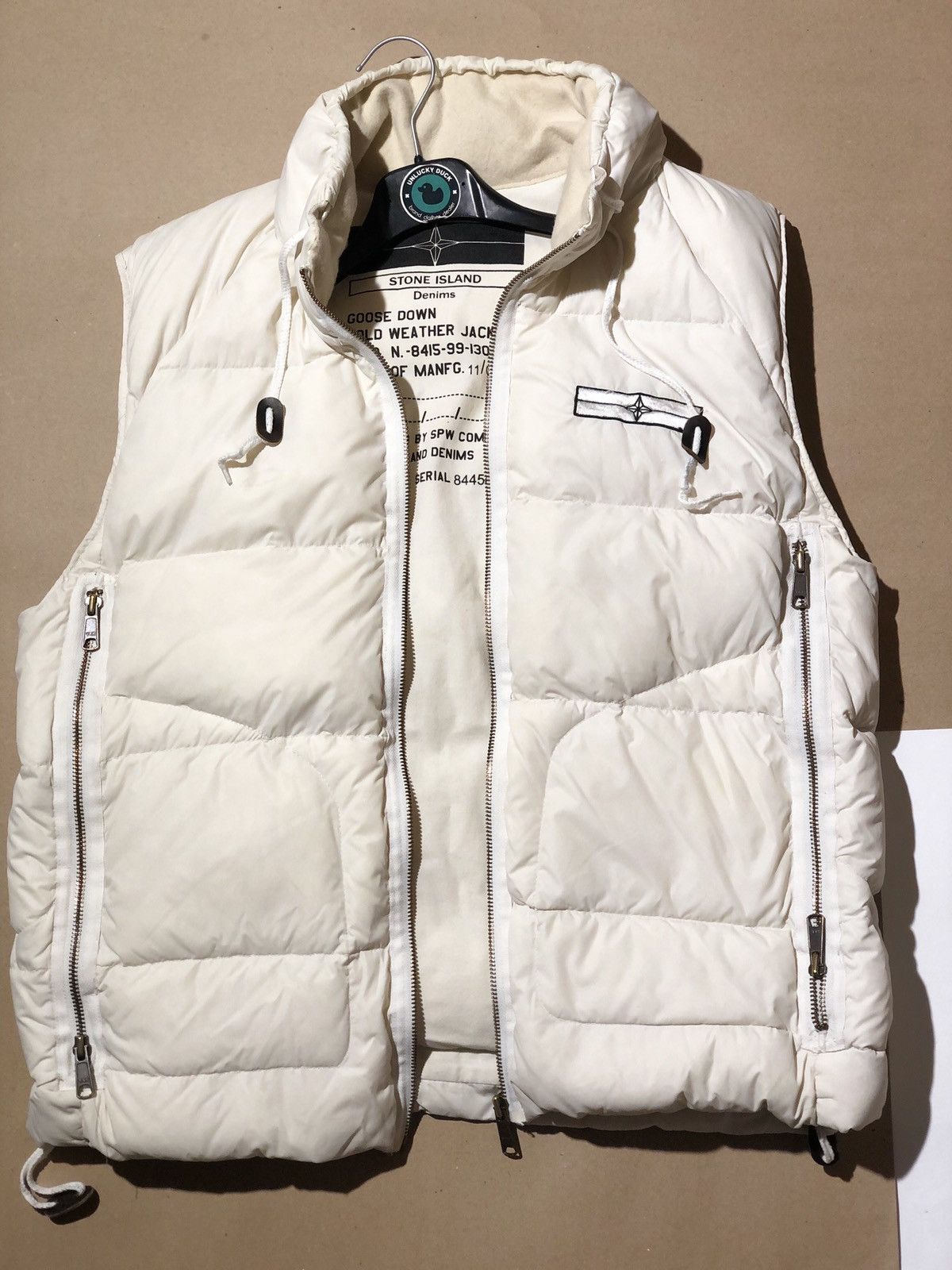 Massimo Osti 🔥 Stone Island Puffer Down Vest Denims Size US L / EU 52-54 / 3 - 1 Thumbnail