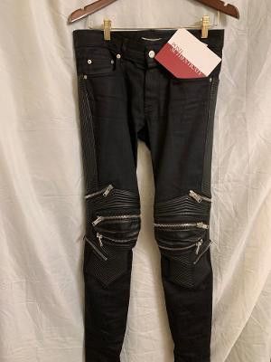 Saint laurent biker on sale denim