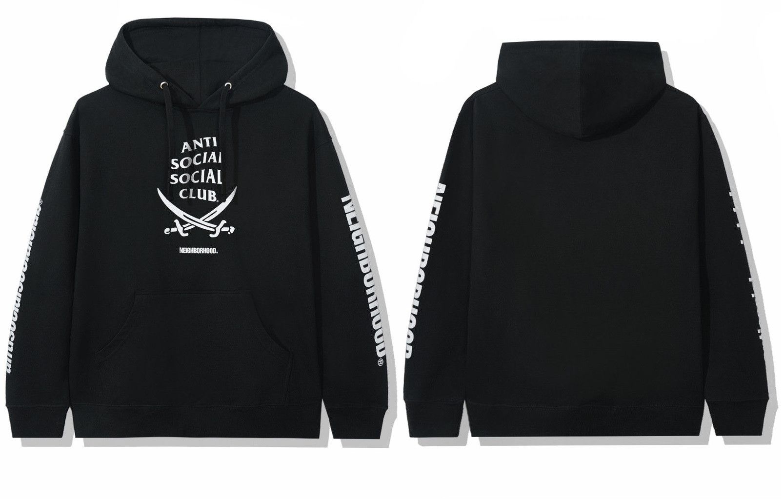 DS ASSC x NBHD 6IX Black Hoodie Supreme CPFM Bape Offwhite