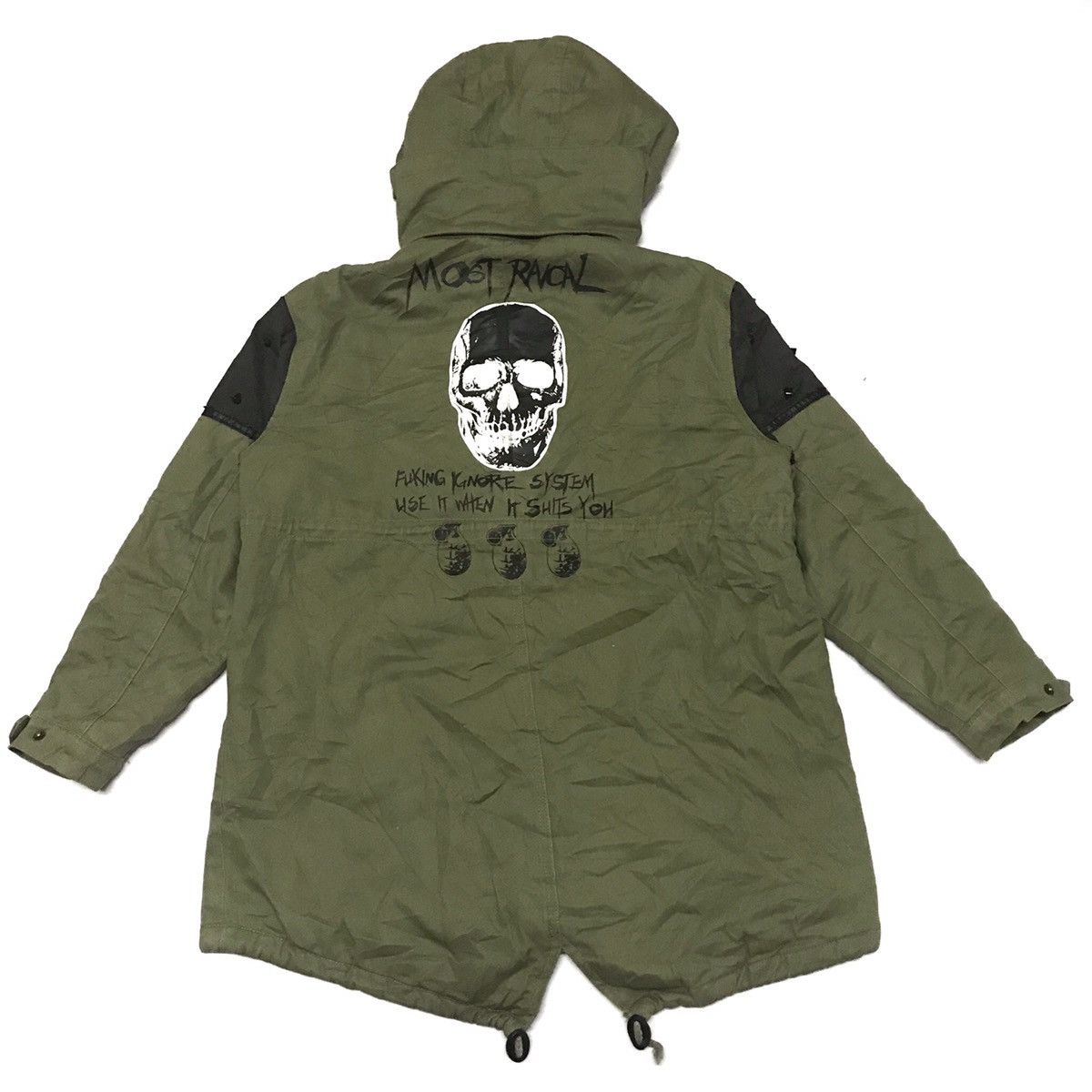 Japanese Brand Japanese brand fishtail parka printed skull spike punk rock Size US L / EU 52-54 / 3 - 1 Thumbnail