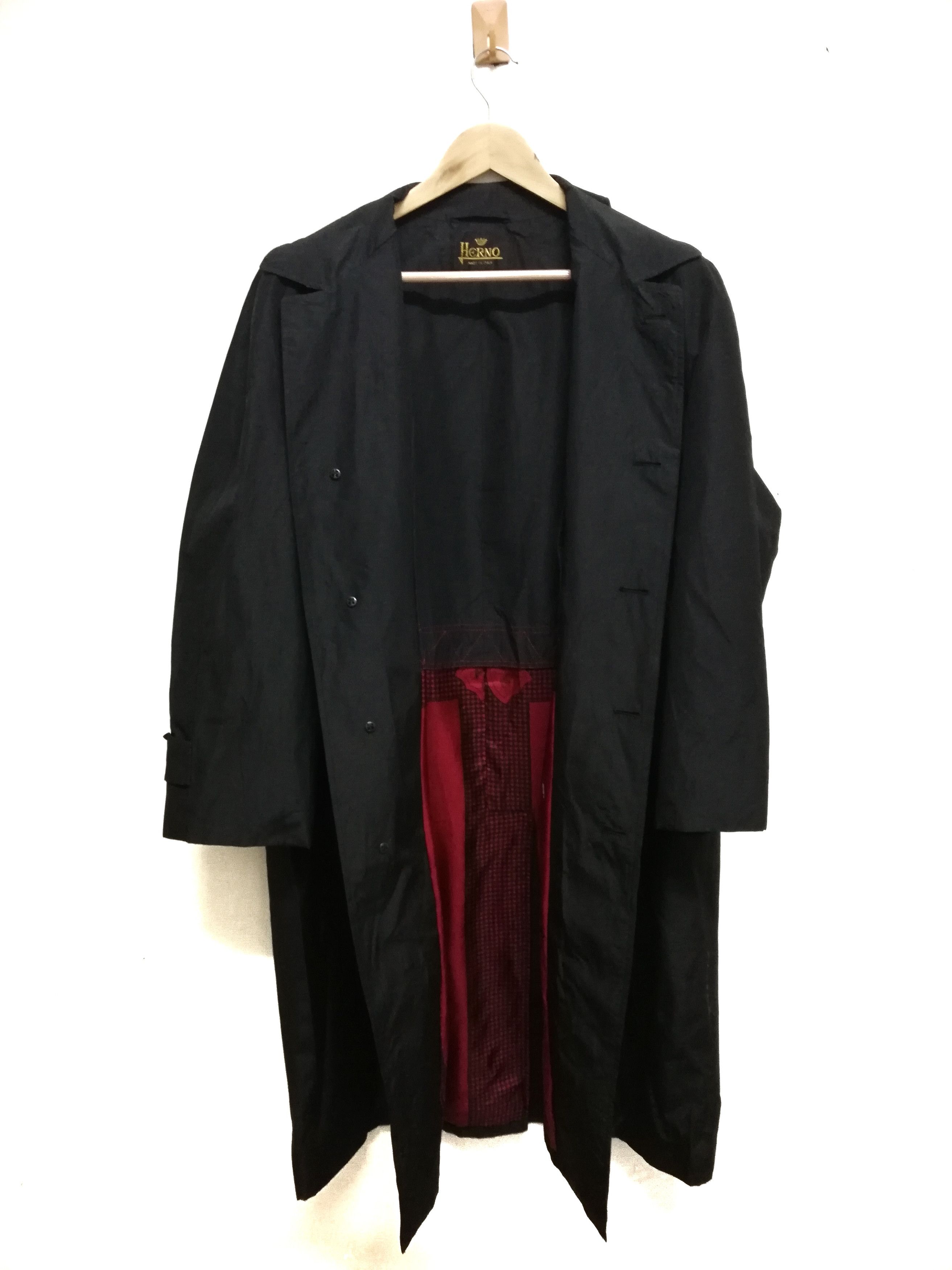 Herno Black oversized Herno trenchcoat/longcoat jacket Size US L / EU 52-54 / 3 - 3 Thumbnail