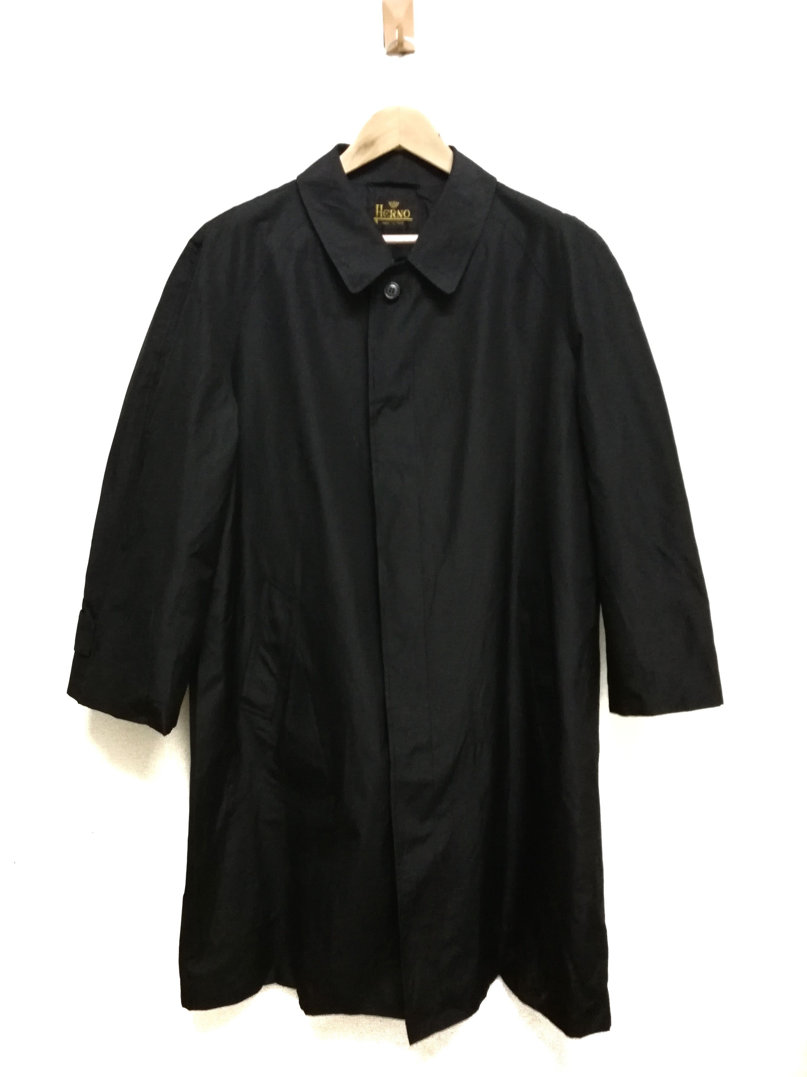 Herno Black oversized Herno trenchcoat/longcoat jacket Size US L / EU 52-54 / 3 - 1 Thumbnail