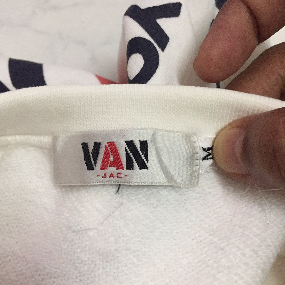 Other Van Jac Big Wording Back Sweatshirt MADE IN JAPAN Size US M / EU 48-50 / 2 - 8 Thumbnail