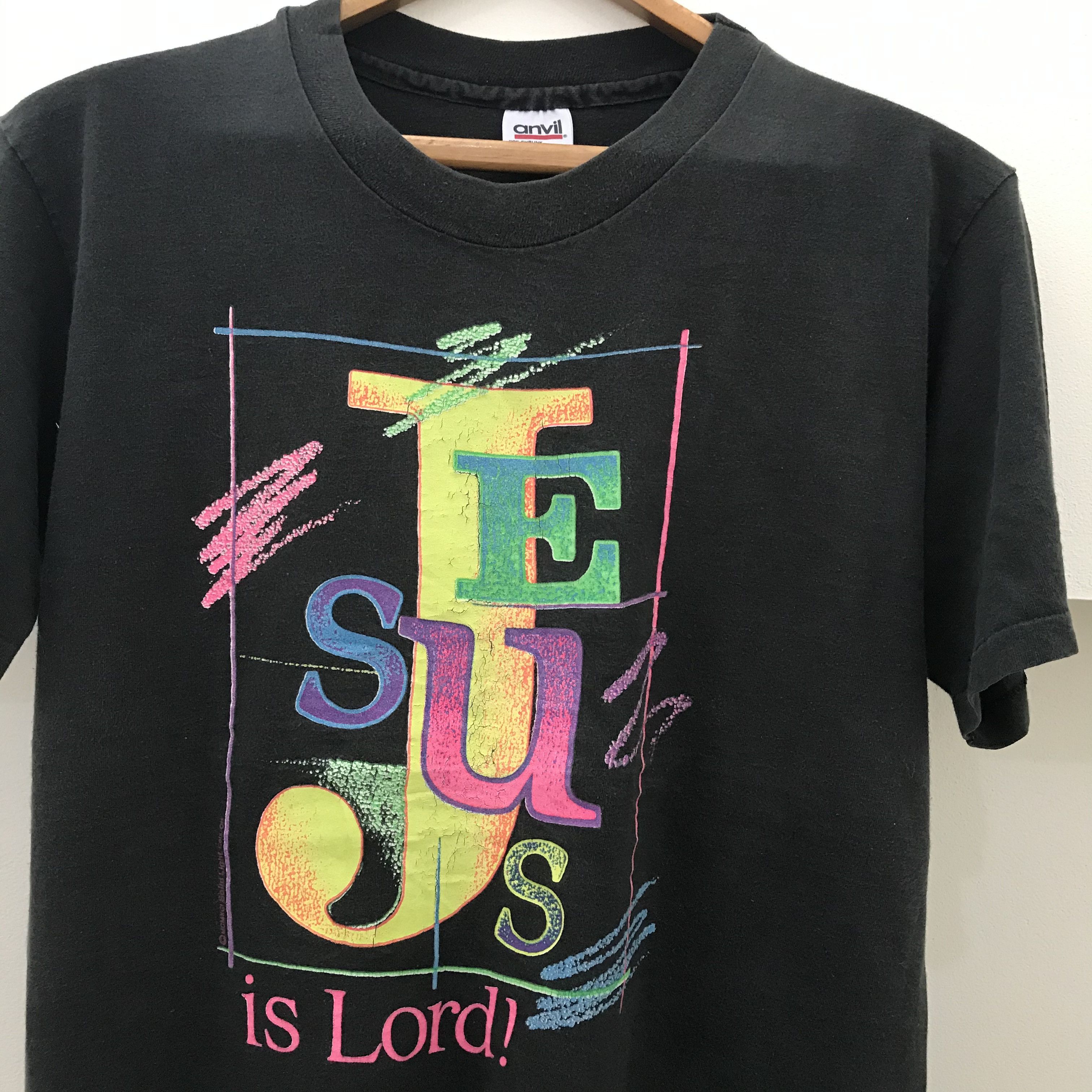 Vintage Vintage 90s Jesus is Lord God Lord Bible Holy Tee Size US L / EU 52-54 / 3 - 2 Thumbnail